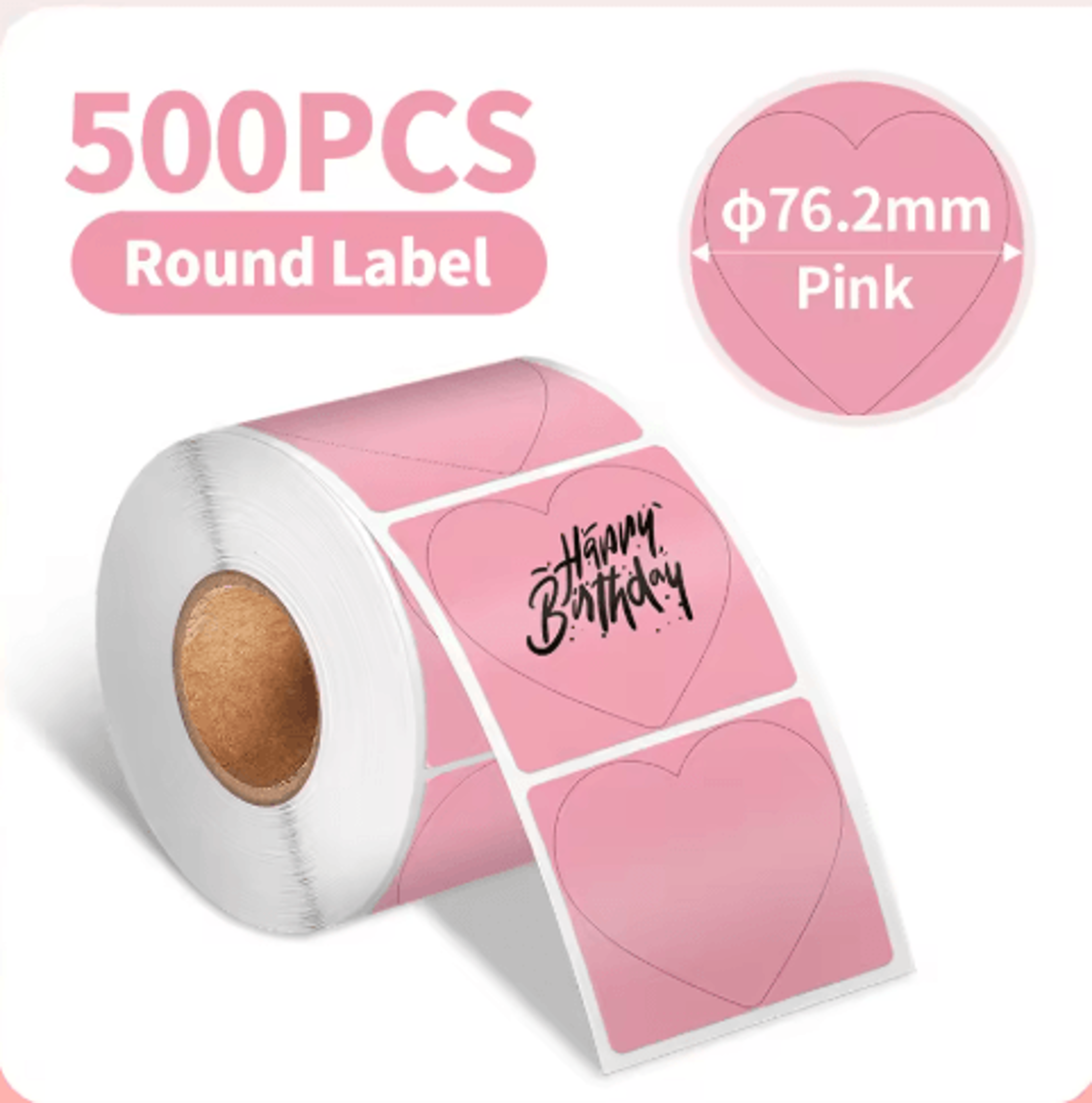Waterproof Round Thermal Label Stickers  White Adhesive Label Paper For PM241 PM246S  D520 1