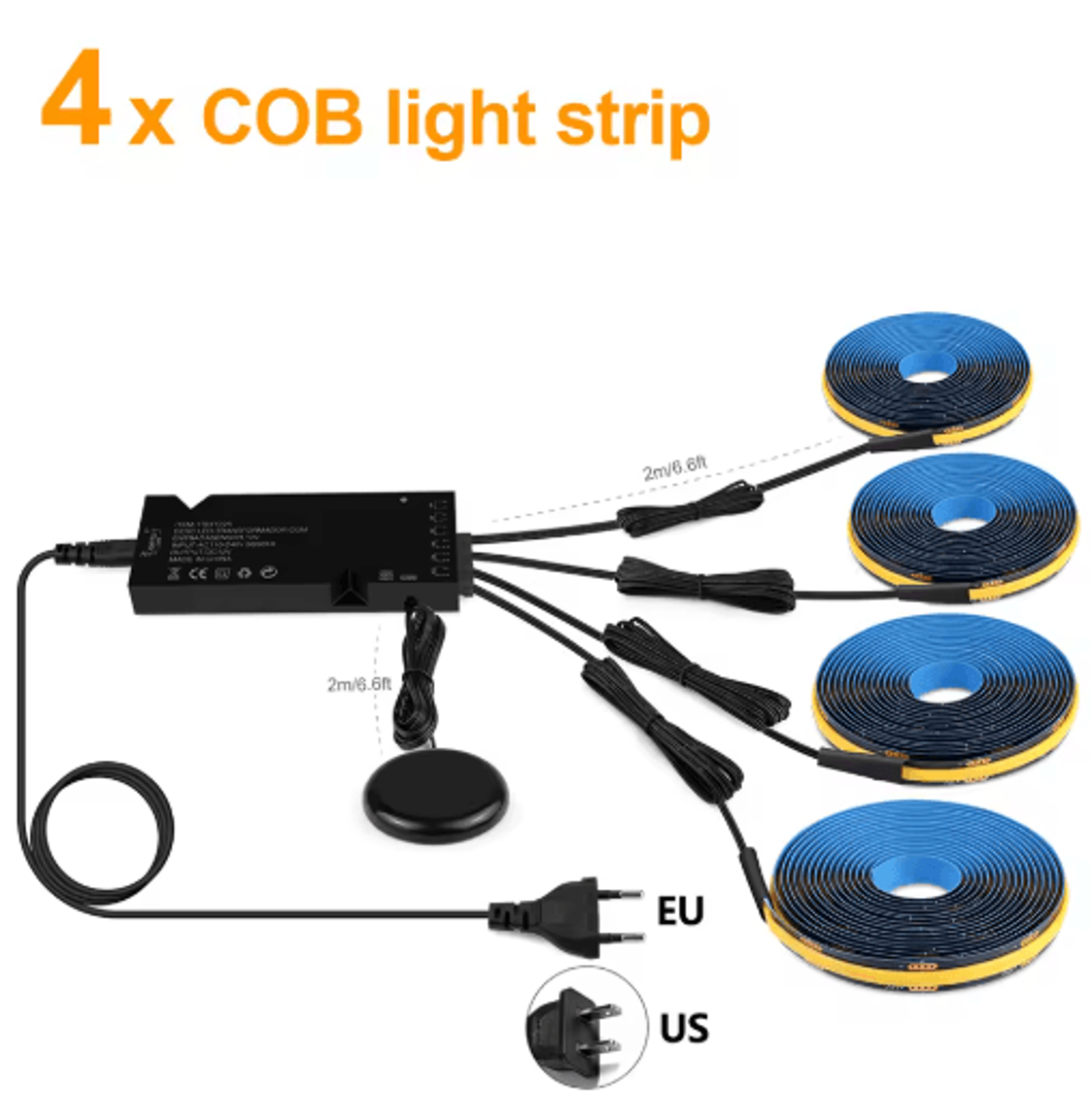12V COB LED Light Strip  Touch Dimmable Backlight For Wood Slat Walls  TV Cabinets 3