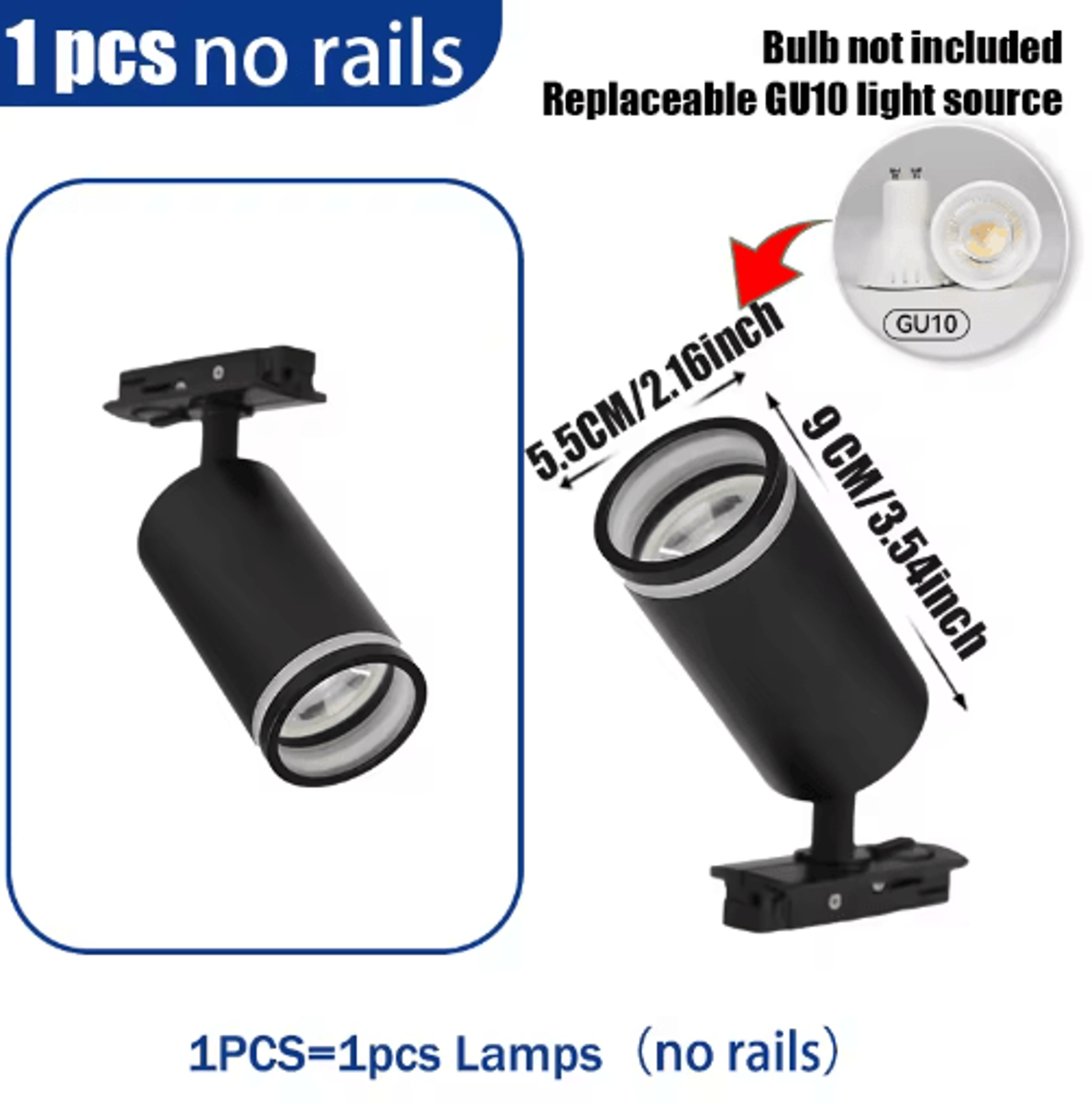 220V LED Track Spotlight  Modern Ceiling  Wall Rail Lighting Fixture 12
