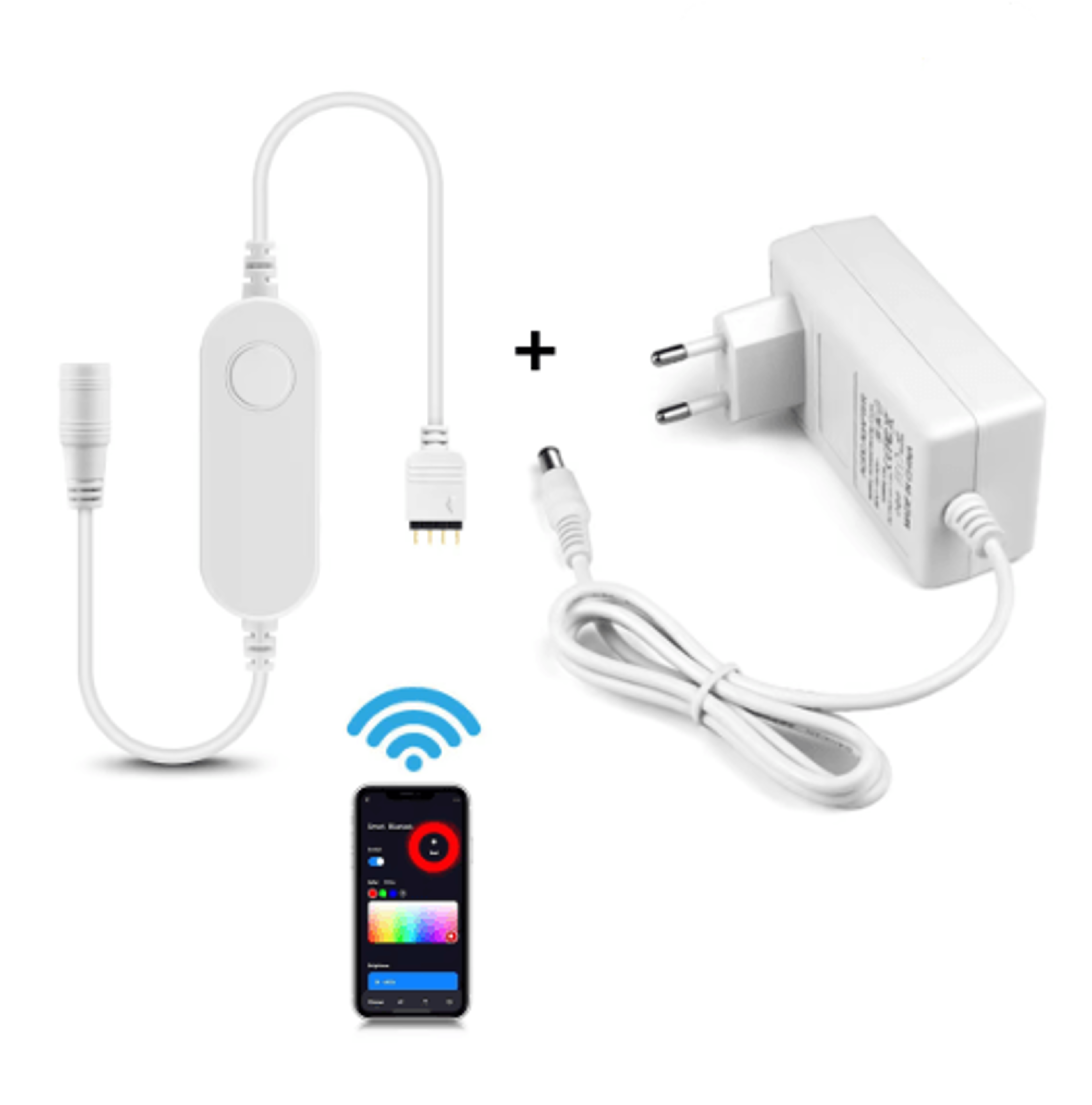 12v/24v led power supply adapter – tuya smart rgb controller for led strip lights