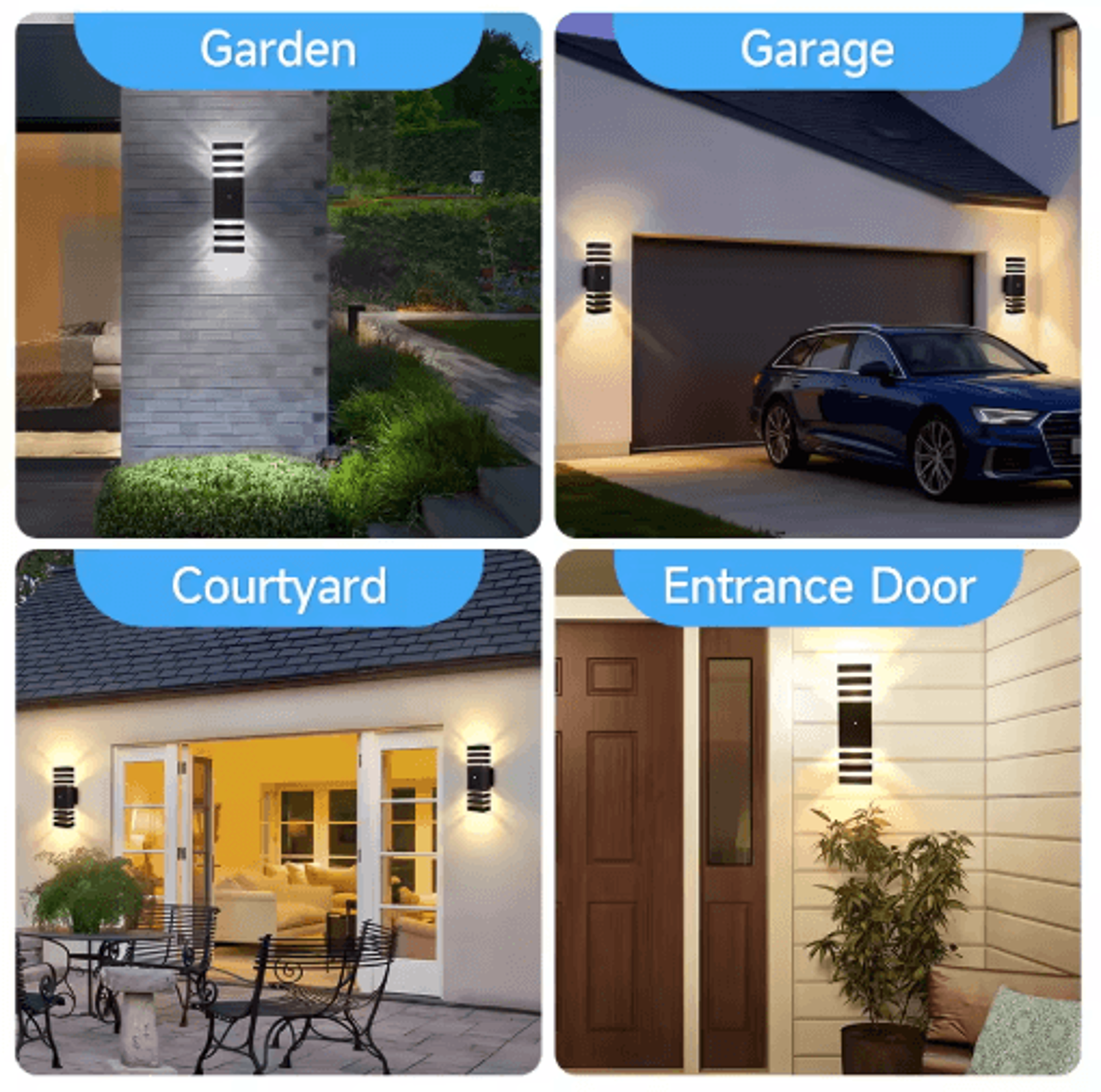 GU10 Motion Sensor LED Wall Light  Waterproof Indoor  Outdoor Wall Lamp 5