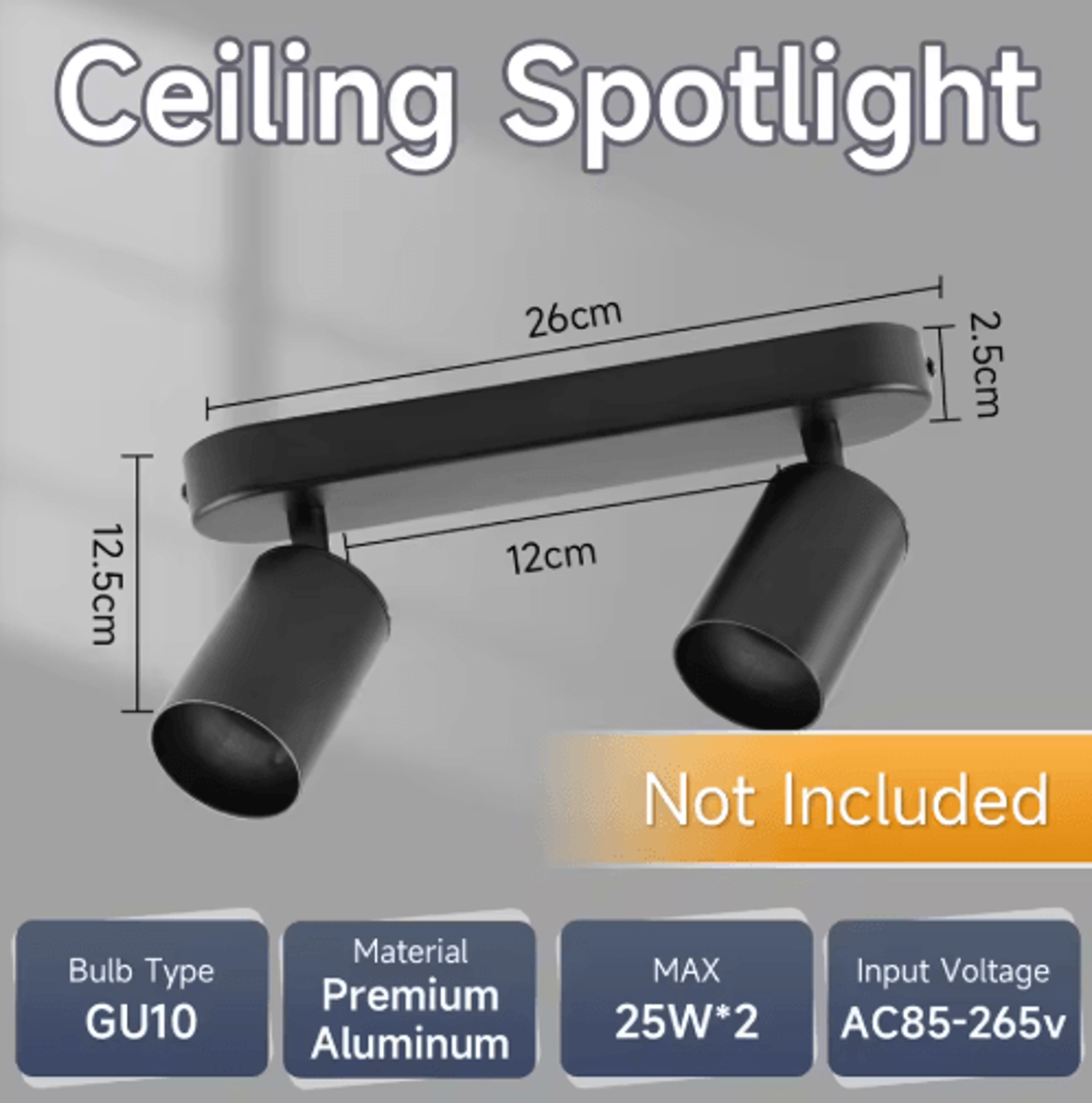GU10 LED Ceiling Spotlight  Replaceable Bulb Track Light For Modern Home Lighting 1
