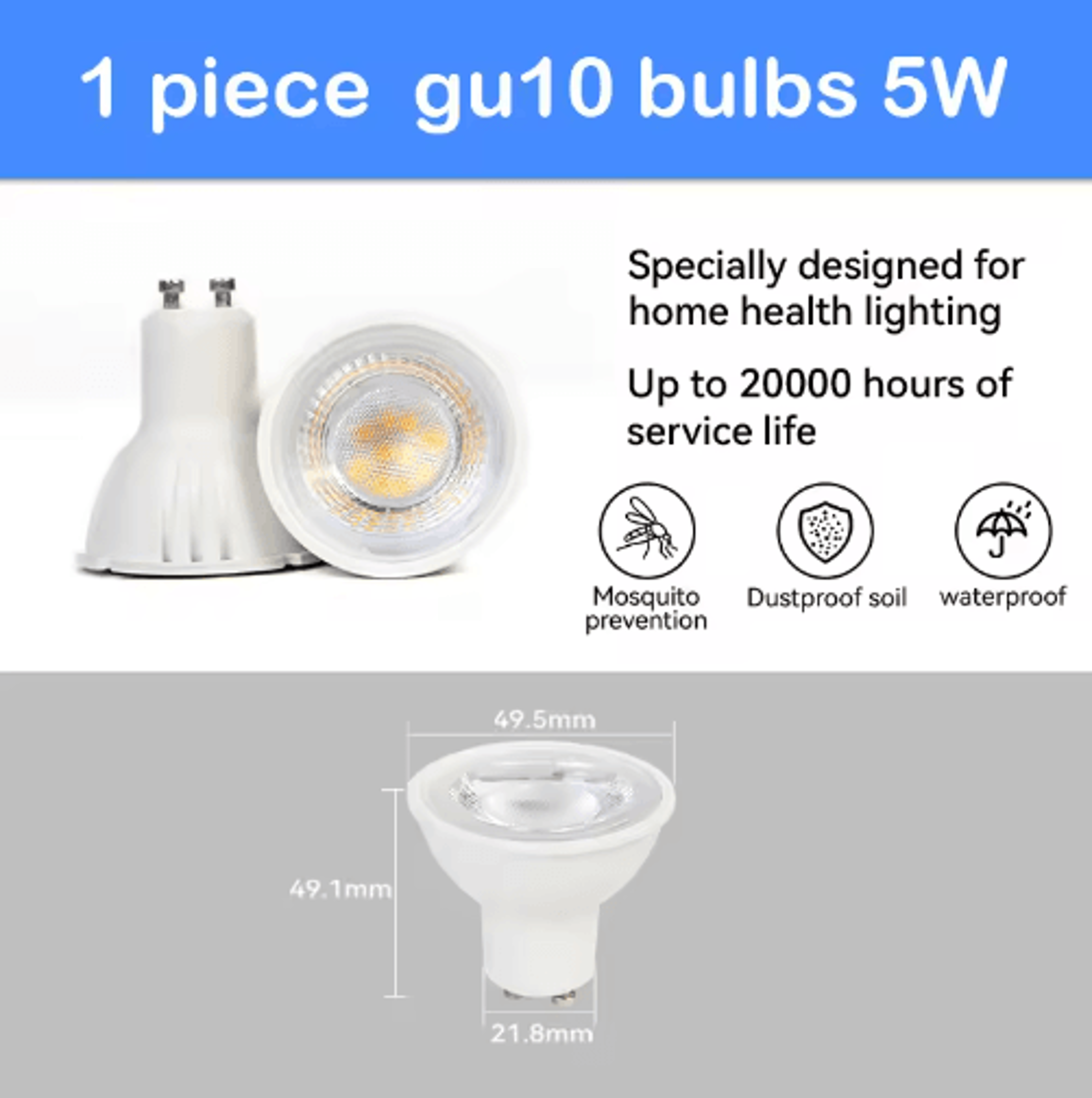 GU10 Dimmable LED Track Light  110V Smart Home Ceiling Rail Spotlight 6