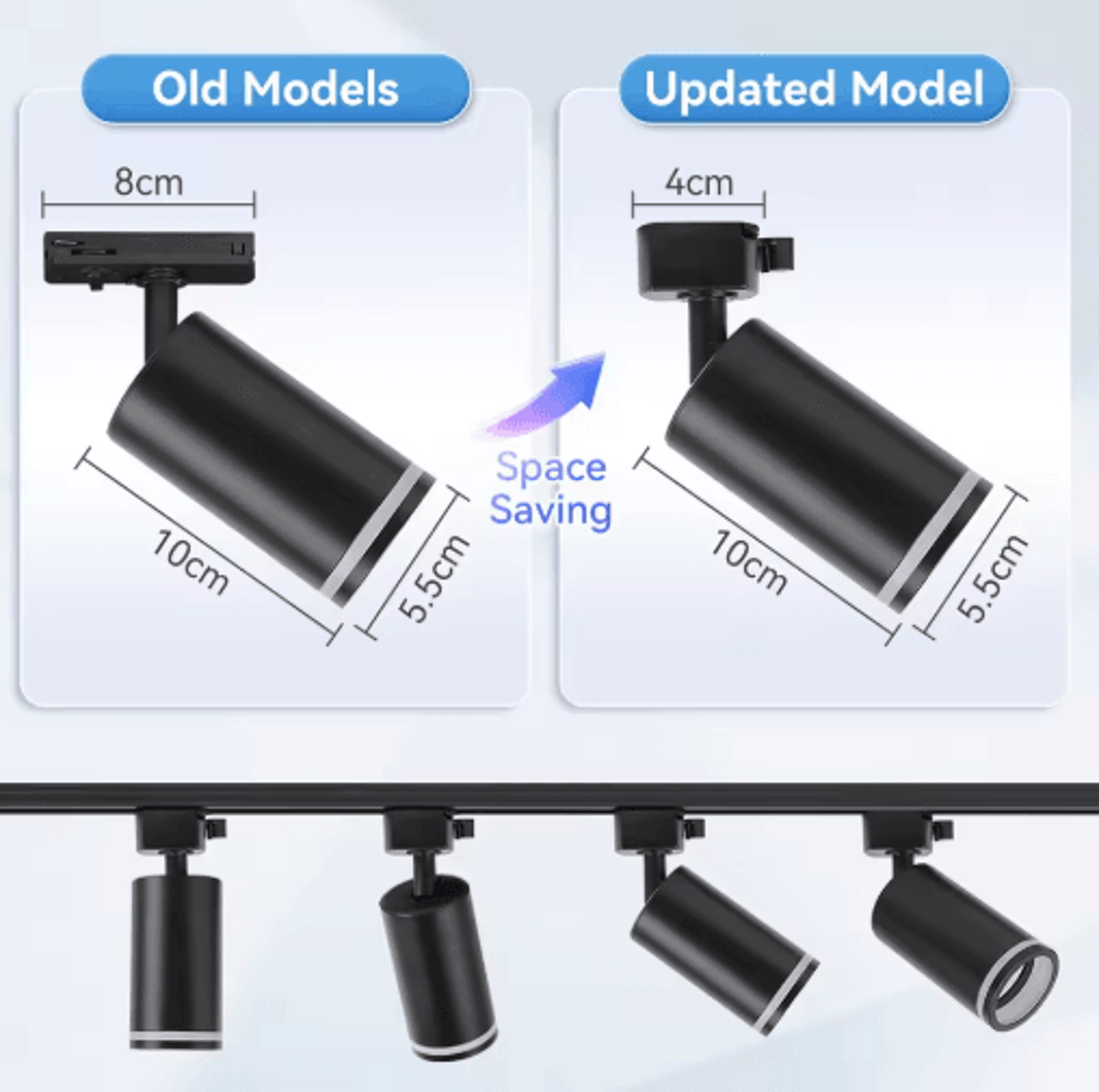 GU10 Dimmable LED Track Light  110V Smart Home Ceiling Rail Spotlight 14