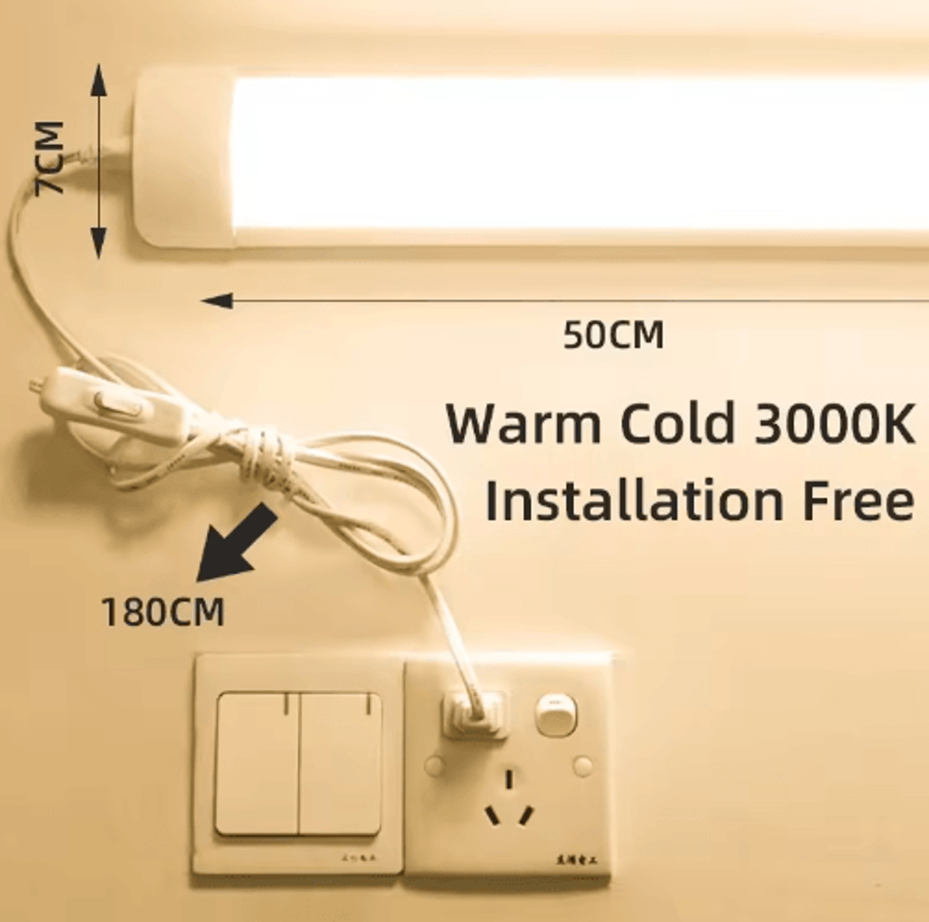 UltraThin LED Tube Bar Light  10W20W Under Cabinet  Wall Lamp 2