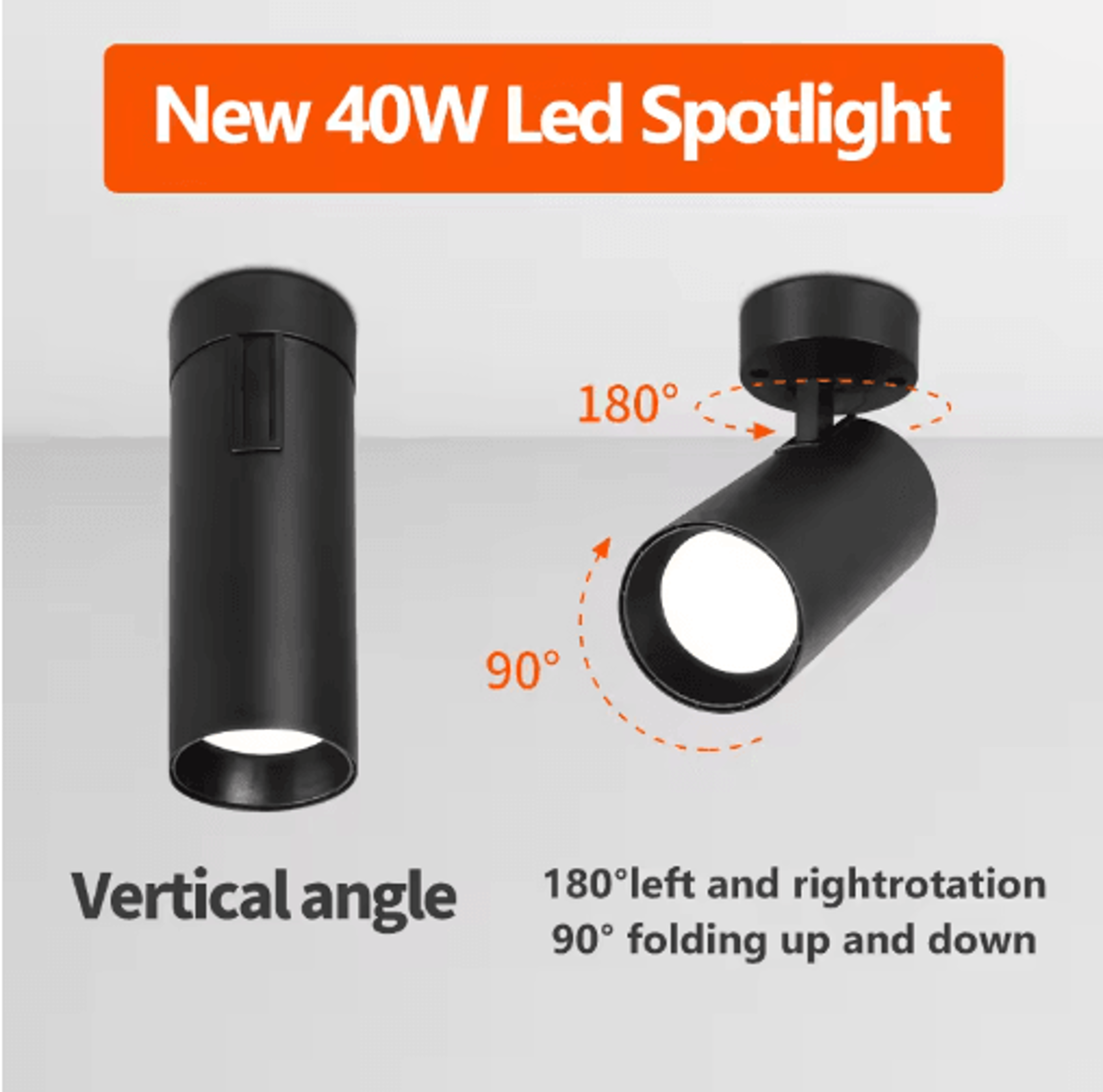 40W Foldable LED Ceiling Spotlight  220V Adjustable Downlight For Home 10