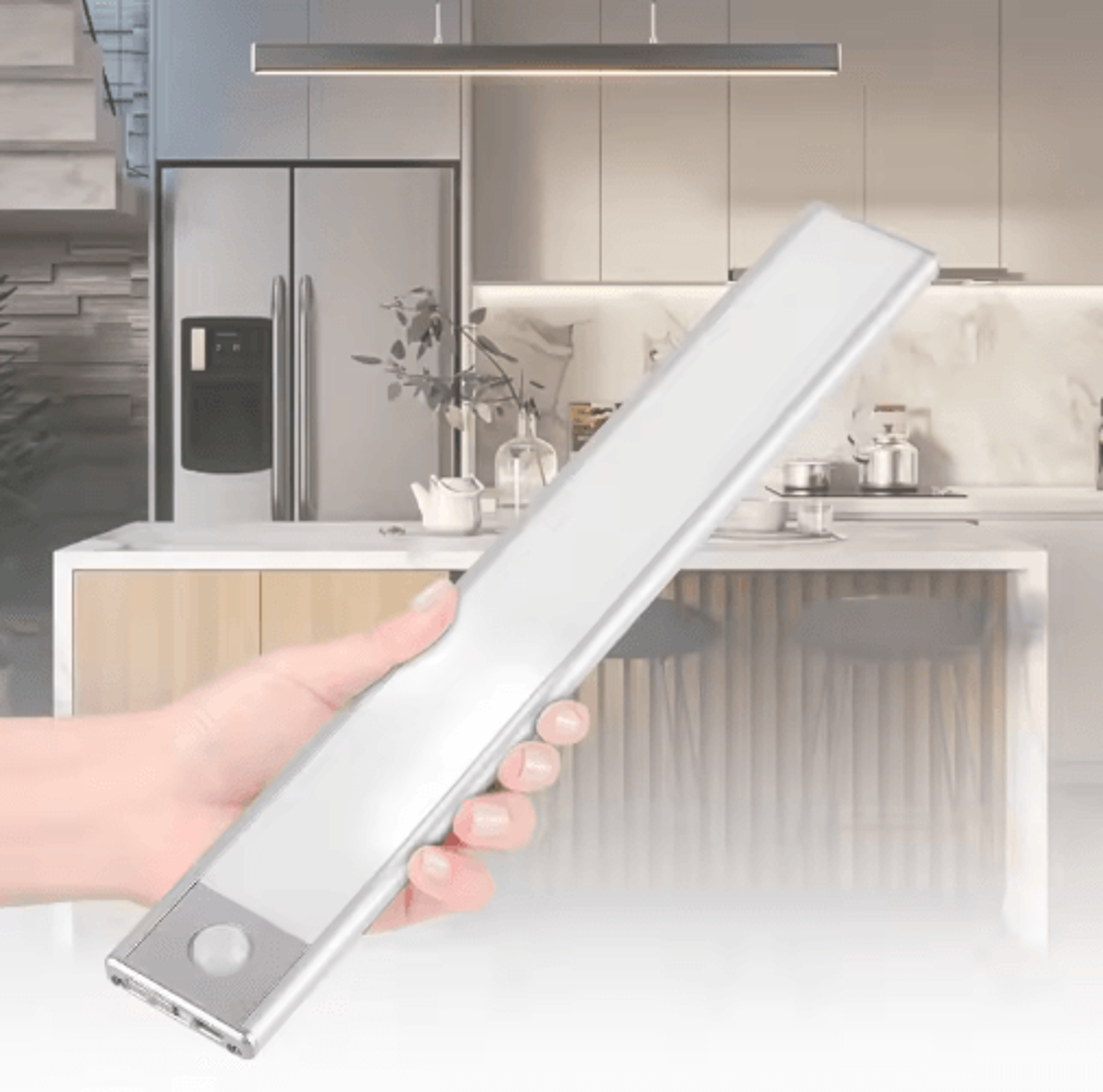 usb rechargeable motion sensor cabinet light – dimmable led kitchen & closet lamp