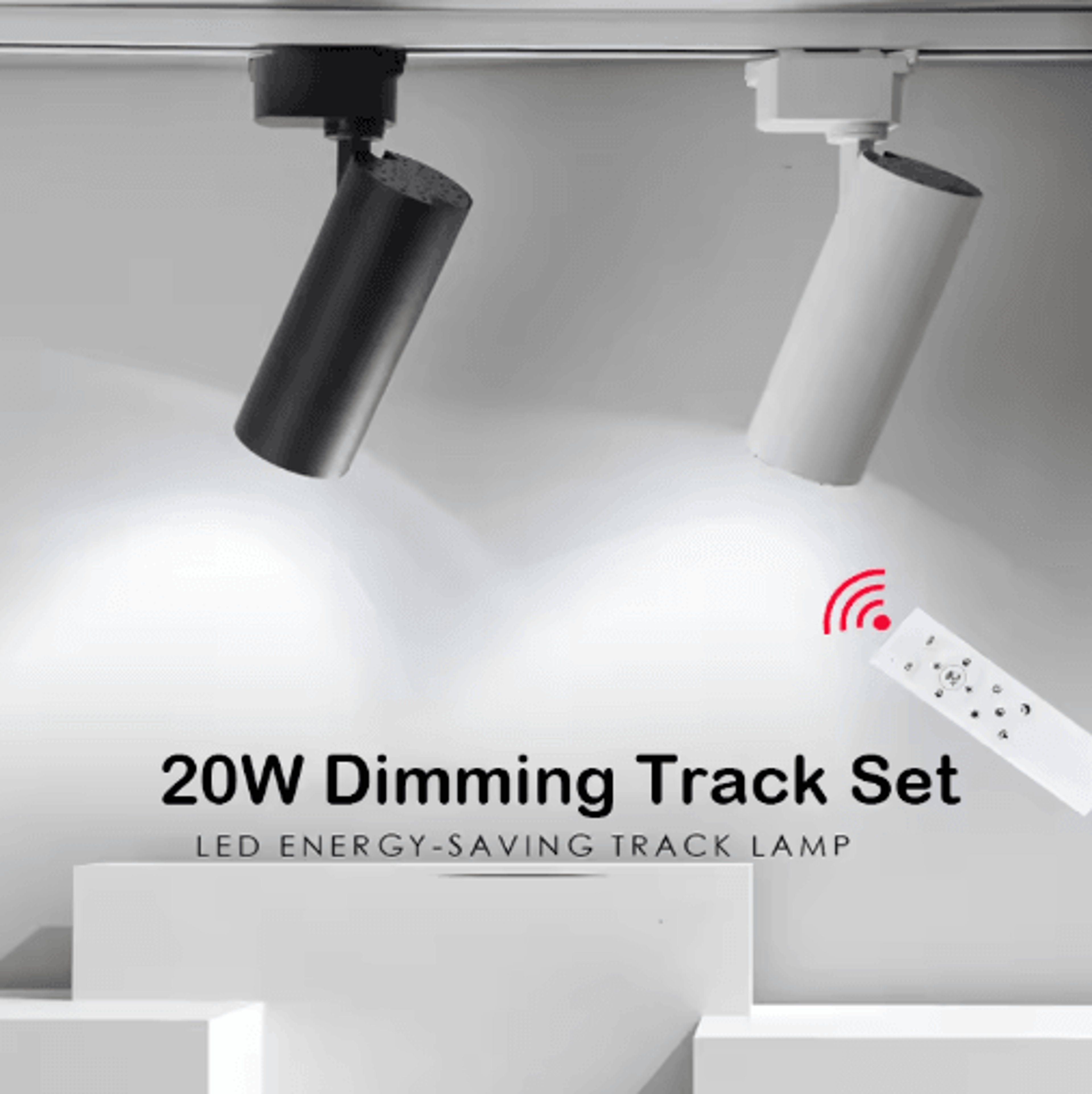 20w dimmable led track light – modern ceiling rail spotlight for home