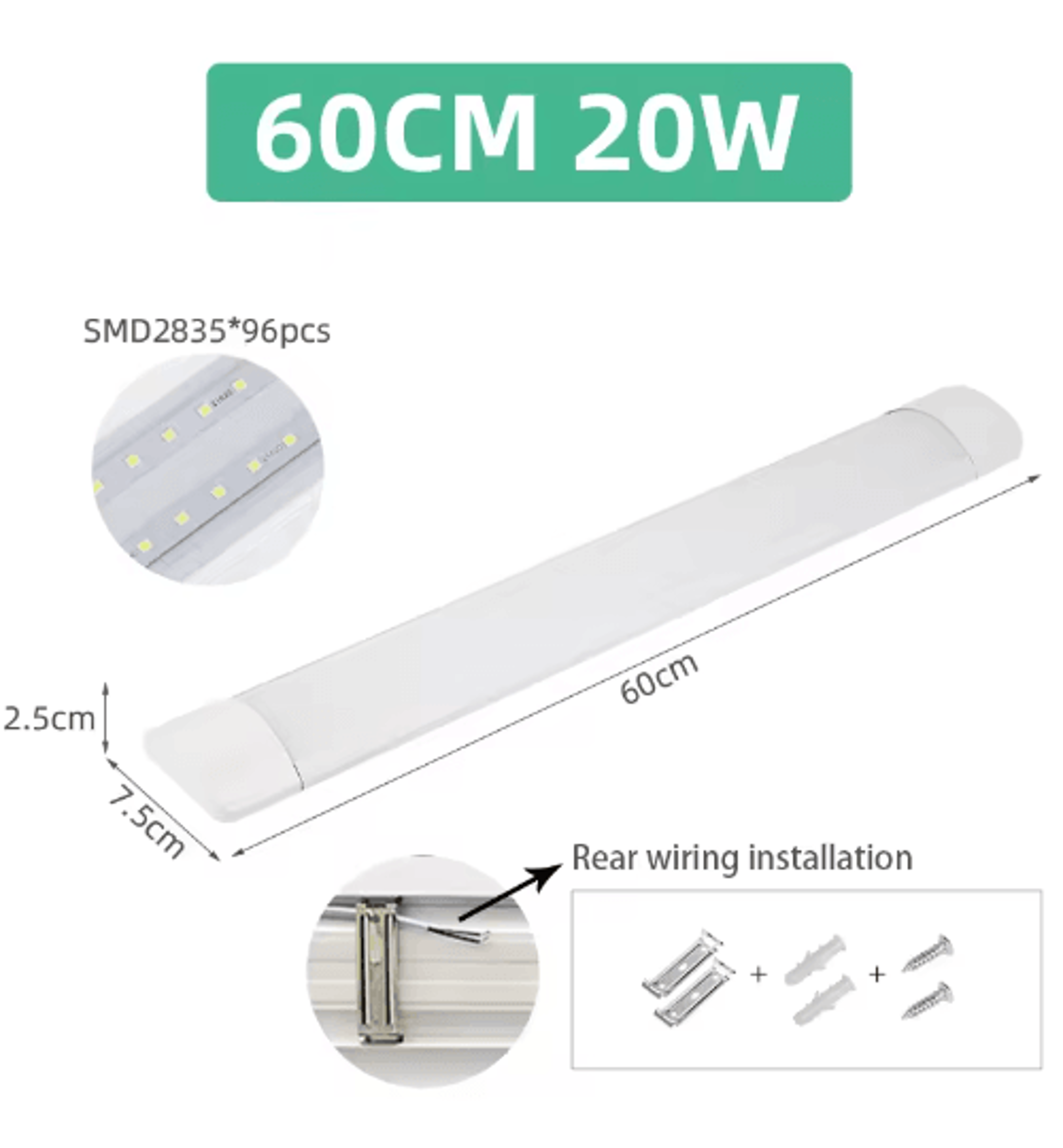 120cm MoistureProof LED Tube Light  100W HighBrightness Industrial  Warehouse Lamp 7