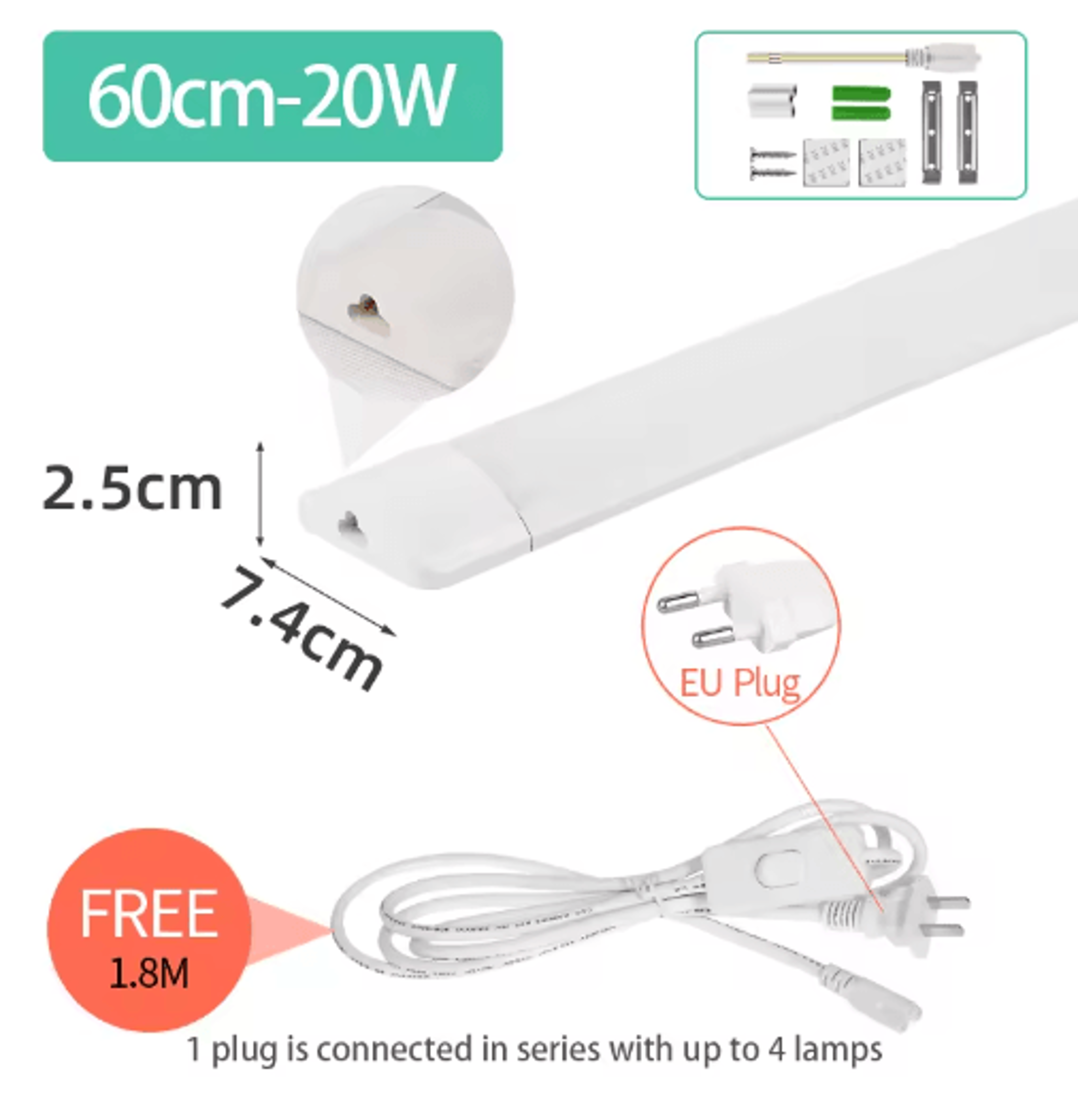 120cm MoistureProof LED Tube Light  100W HighBrightness Industrial  Warehouse Lamp 11