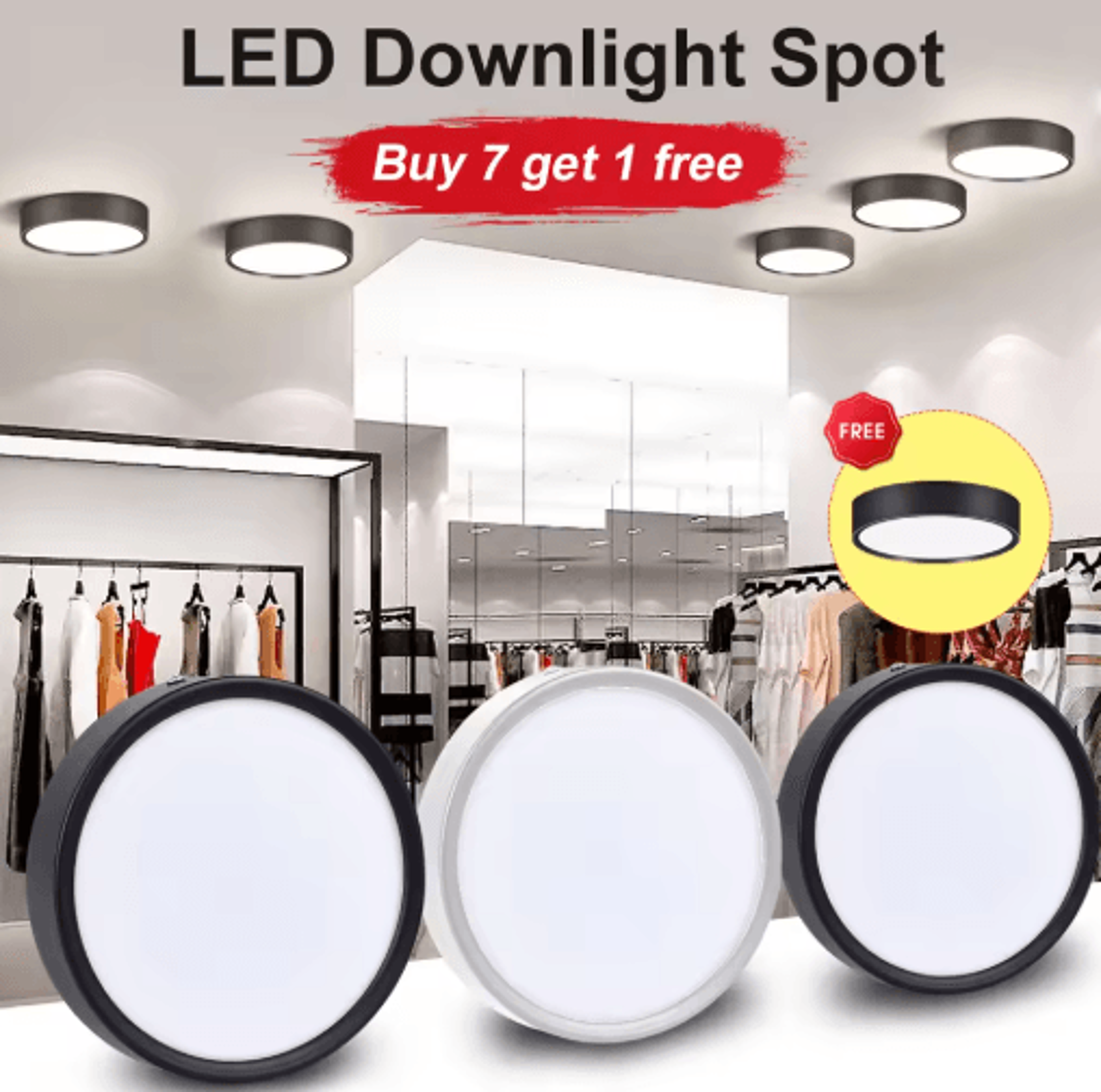 ultra-thin foldable led ceiling downlight – 10w/15w/25w surface mount spotlight