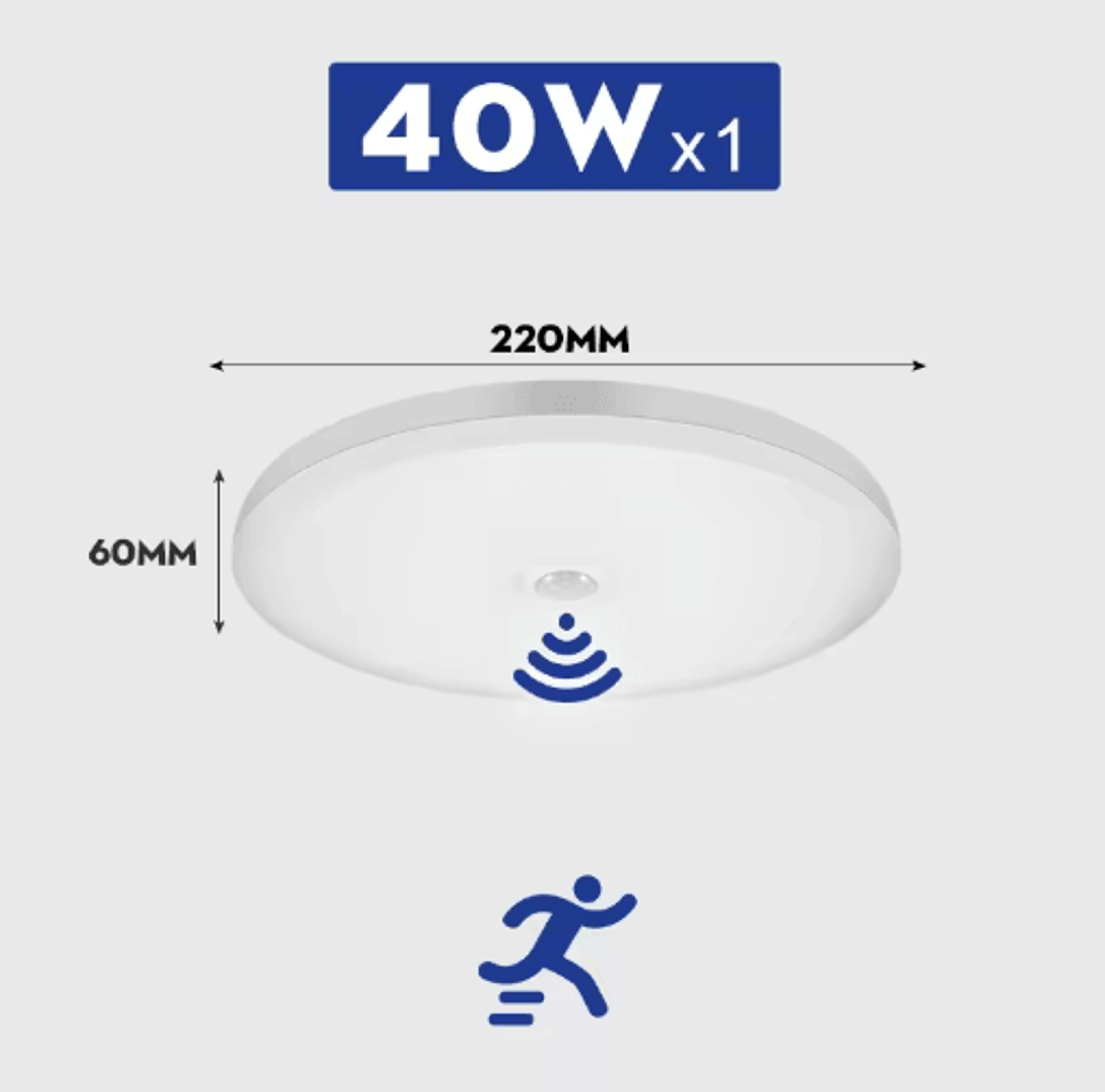 LED Radar Motion Sensor Ceiling Light  Automatic Lighting For Hallways  Garages 7