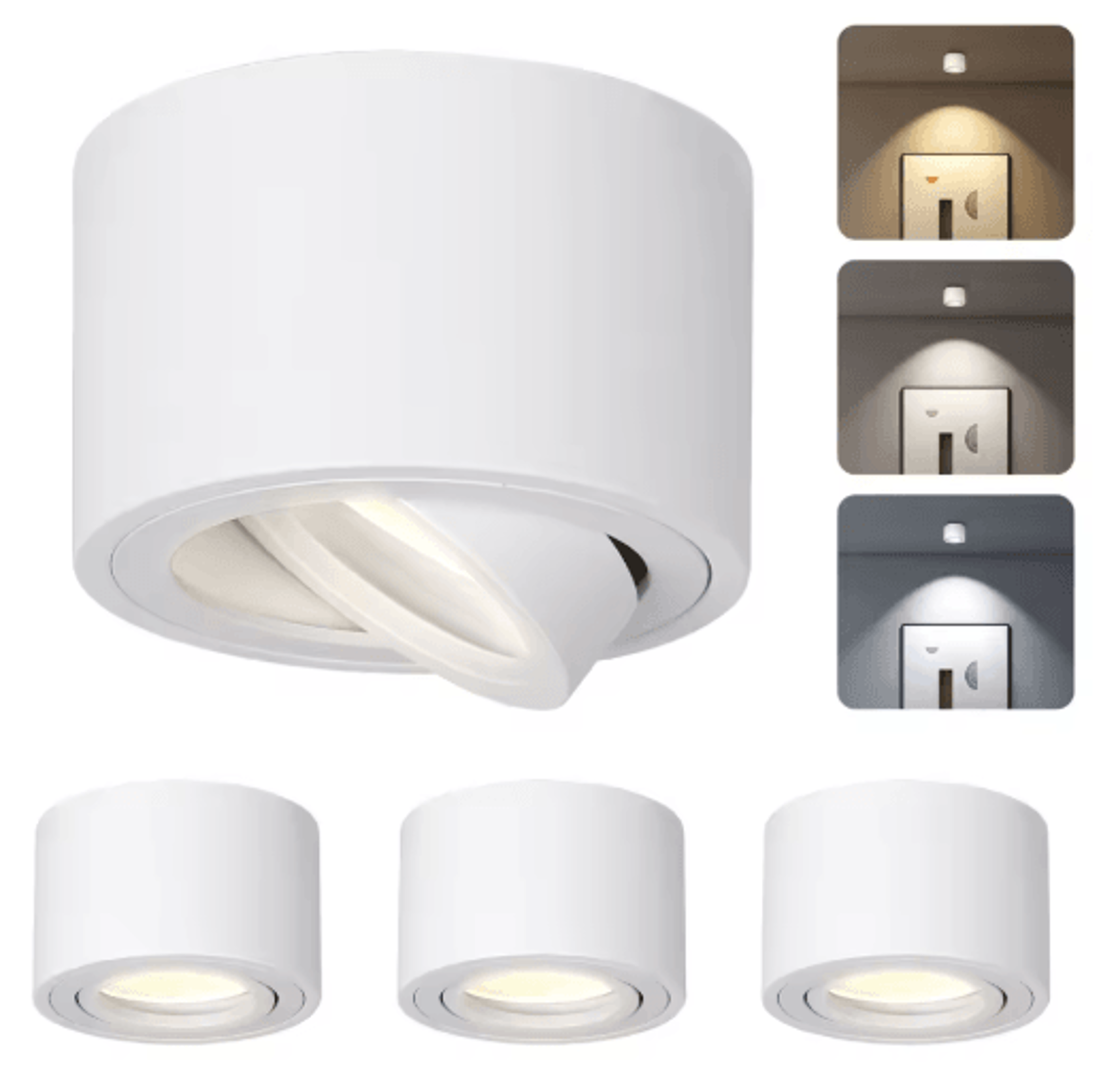 Adjustable GU10 LED Ceiling Spotlight  Surface Mounted Light For Home 6