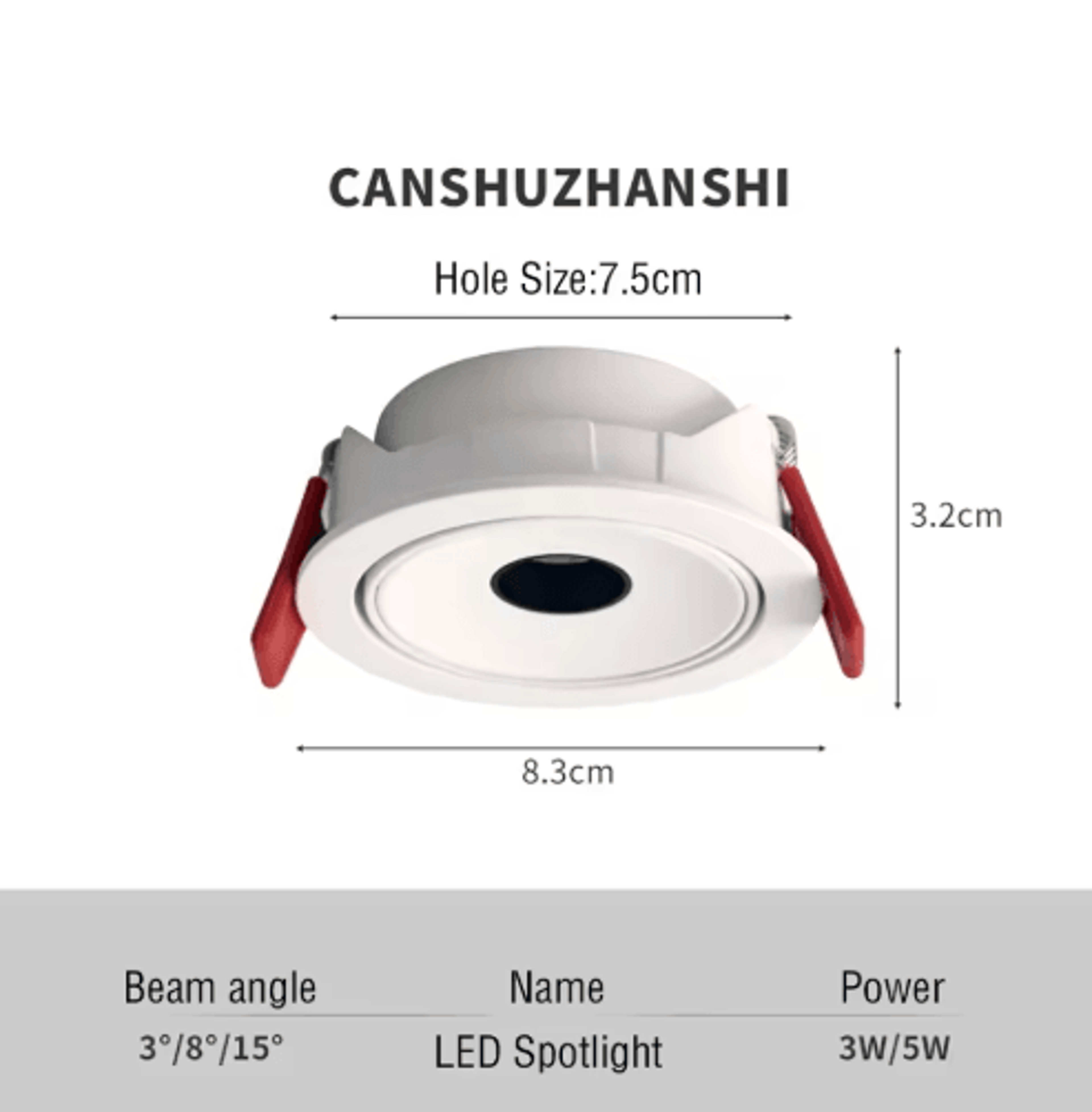 UltraThin Recessed LED Spotlight  3815 Narrow Beam Ceiling Light 14