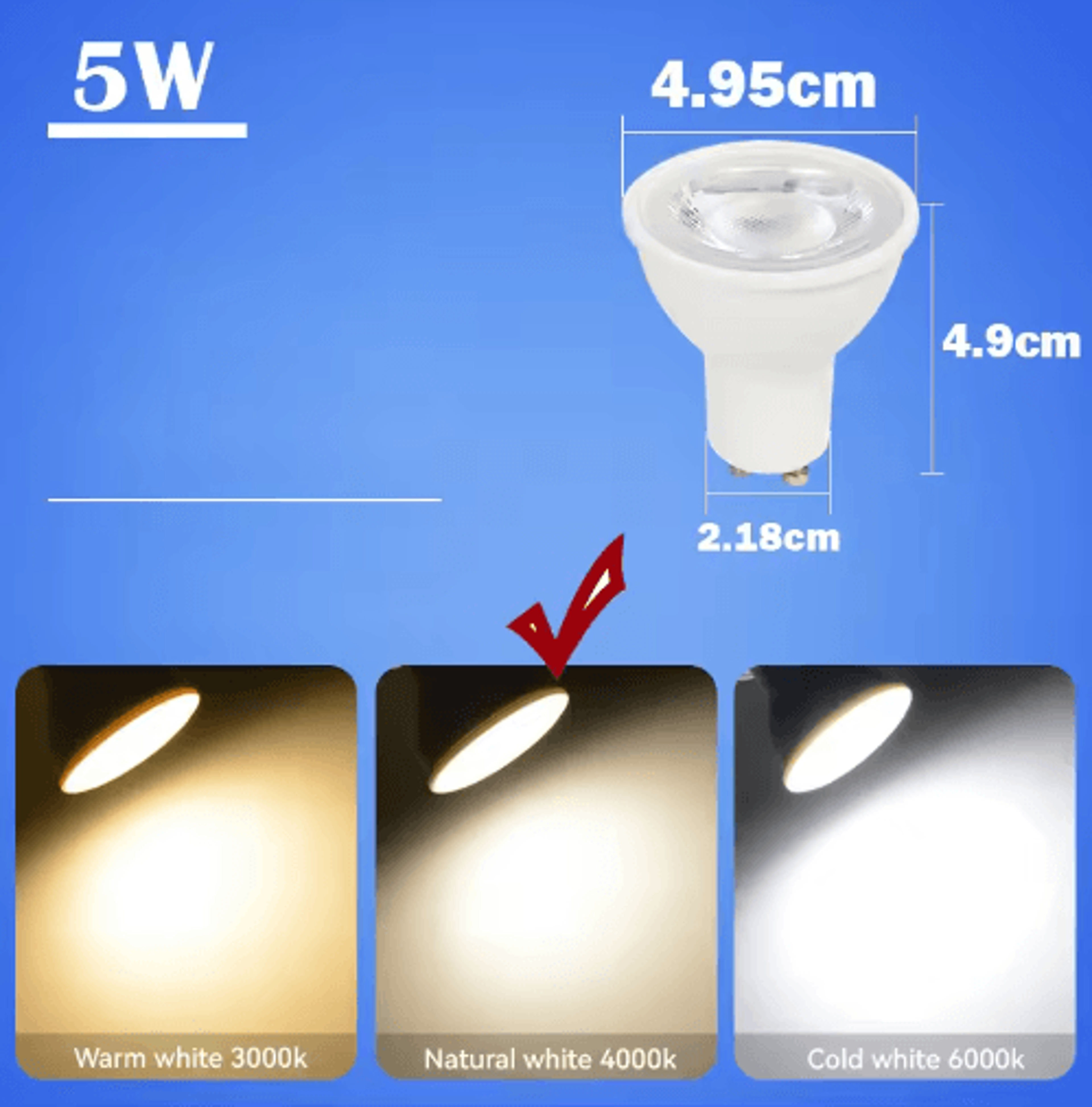 GU10 IP65 Waterproof Recessed Downlight  25W Max Ceiling Spotlight 5