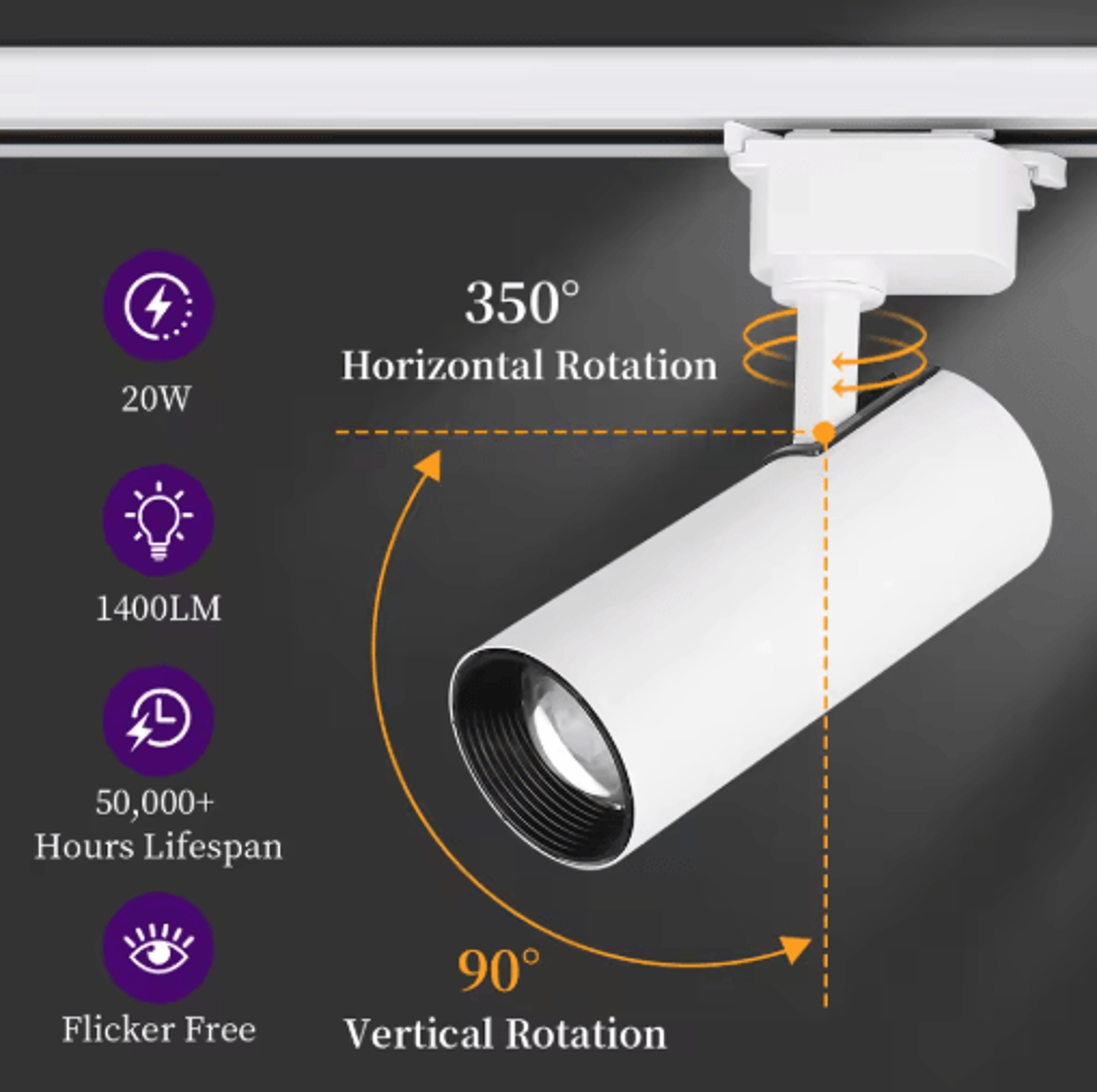 Remote Control LED Track Spotlight  Dimmable Ceiling Rail Light For Shops  Home 13