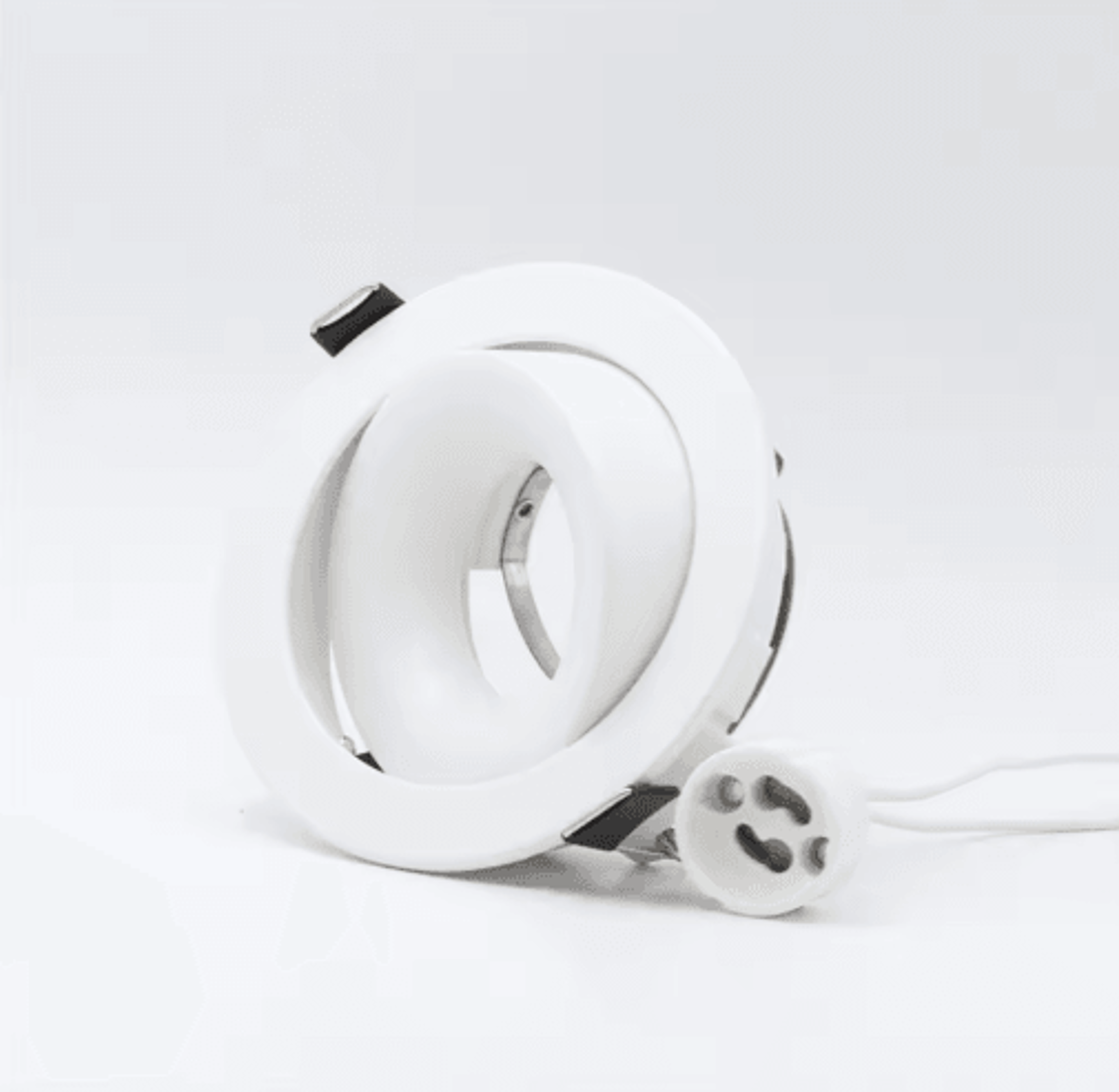 5PCS Adjustable GU10 Recessed Spotlight Frames  Round Ceiling Downlight Holders 5