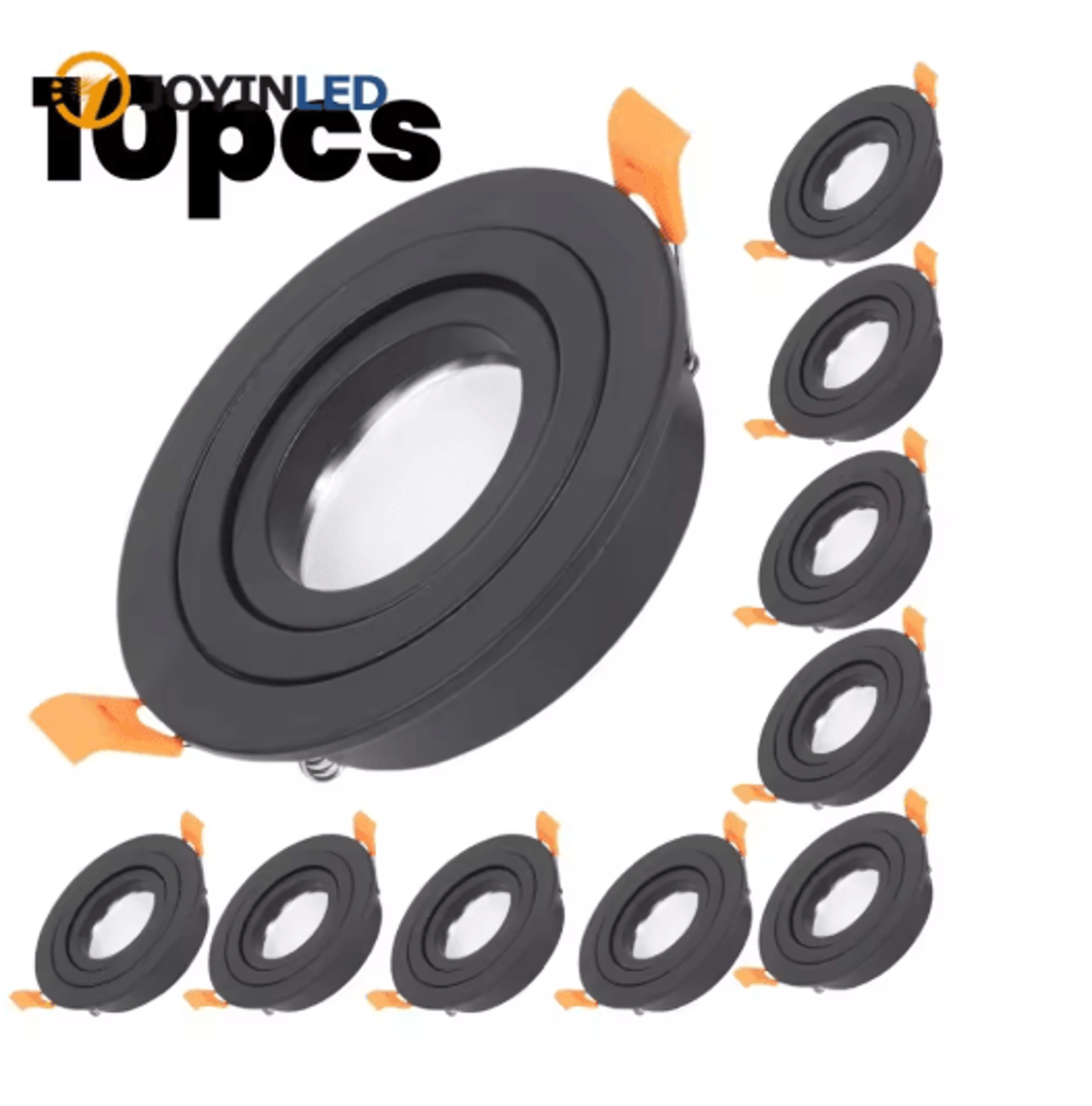 10pcs gu10 recessed downlight frames – ceiling spotlight mounting fixtures