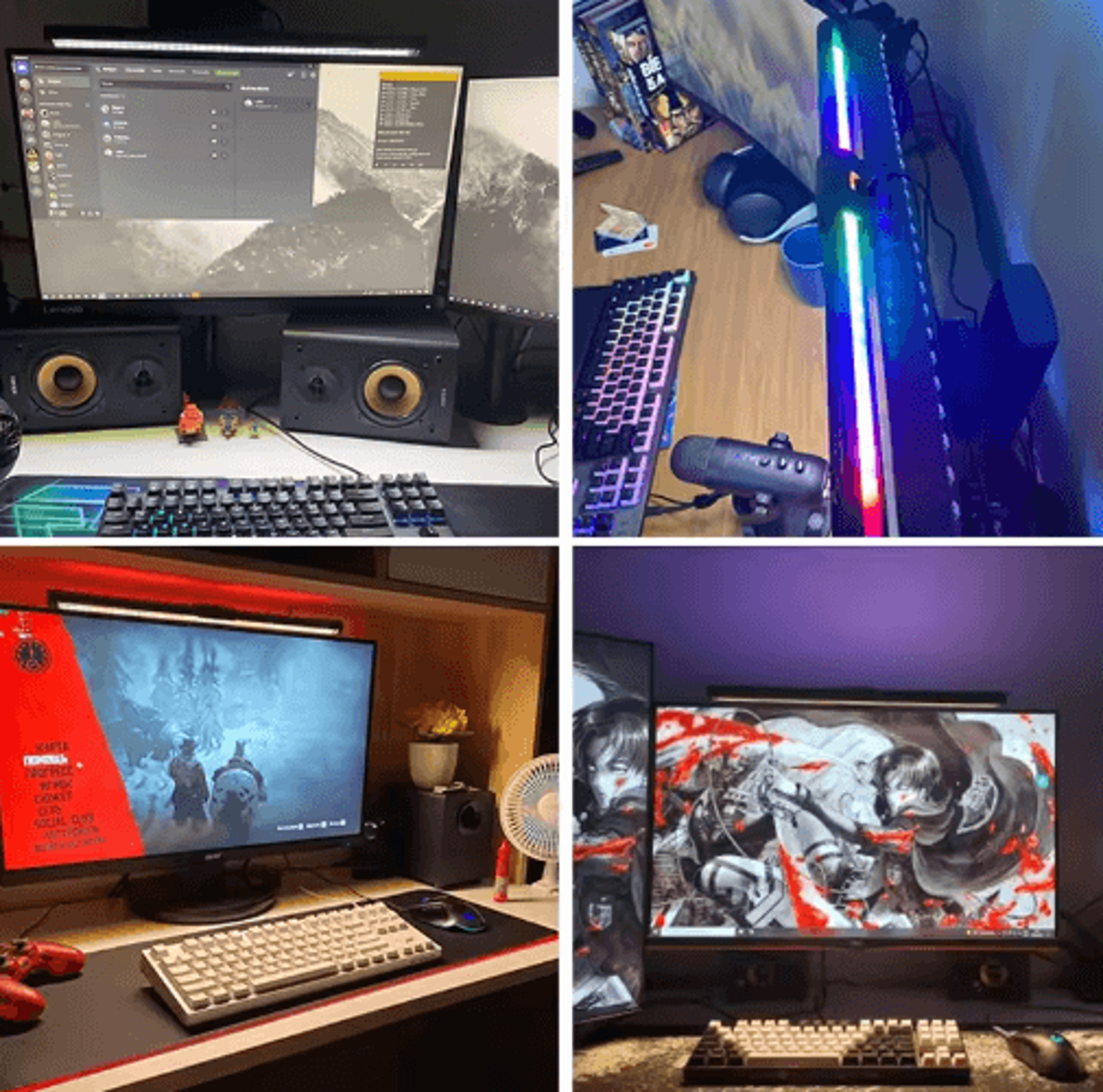 RGB LED Monitor Light Bar  USB Stepless Dimmable Desk Lamp For Curved Screens 6