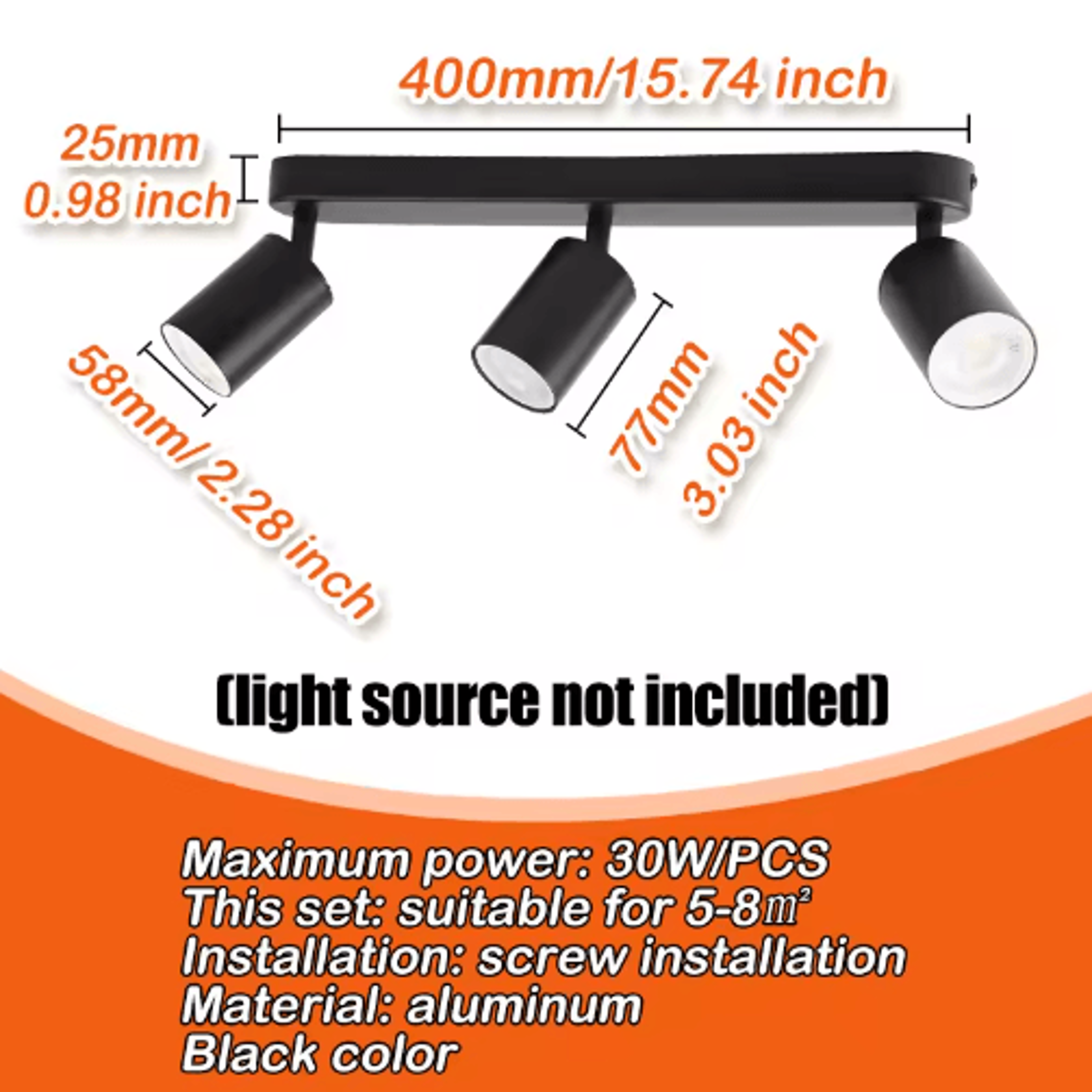 Modern Adjustable Track Spotlight  Flexible Ceiling  Wall Lighting Fixture 3