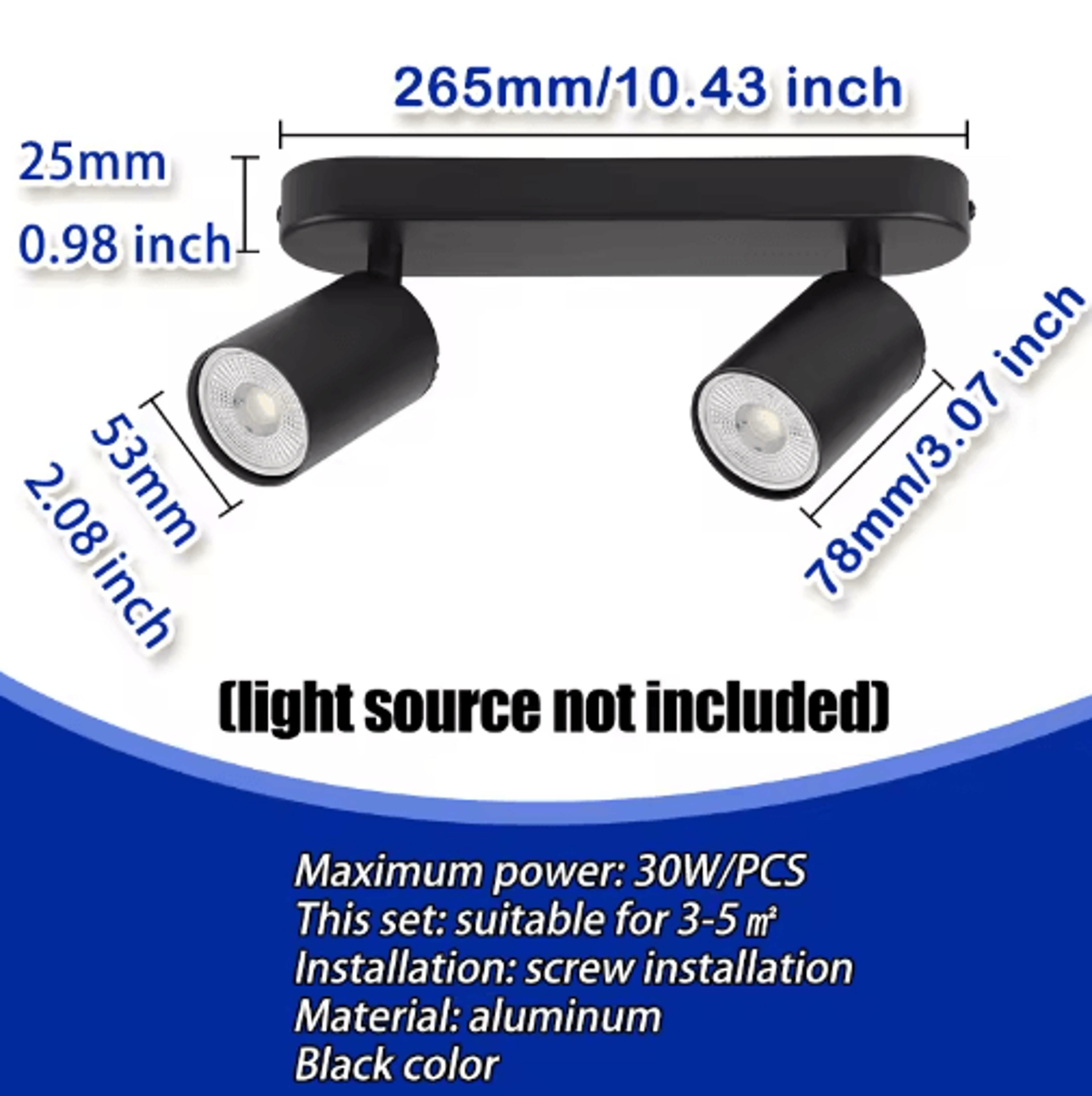 Modern Adjustable Track Spotlight  Flexible Ceiling  Wall Lighting Fixture 7
