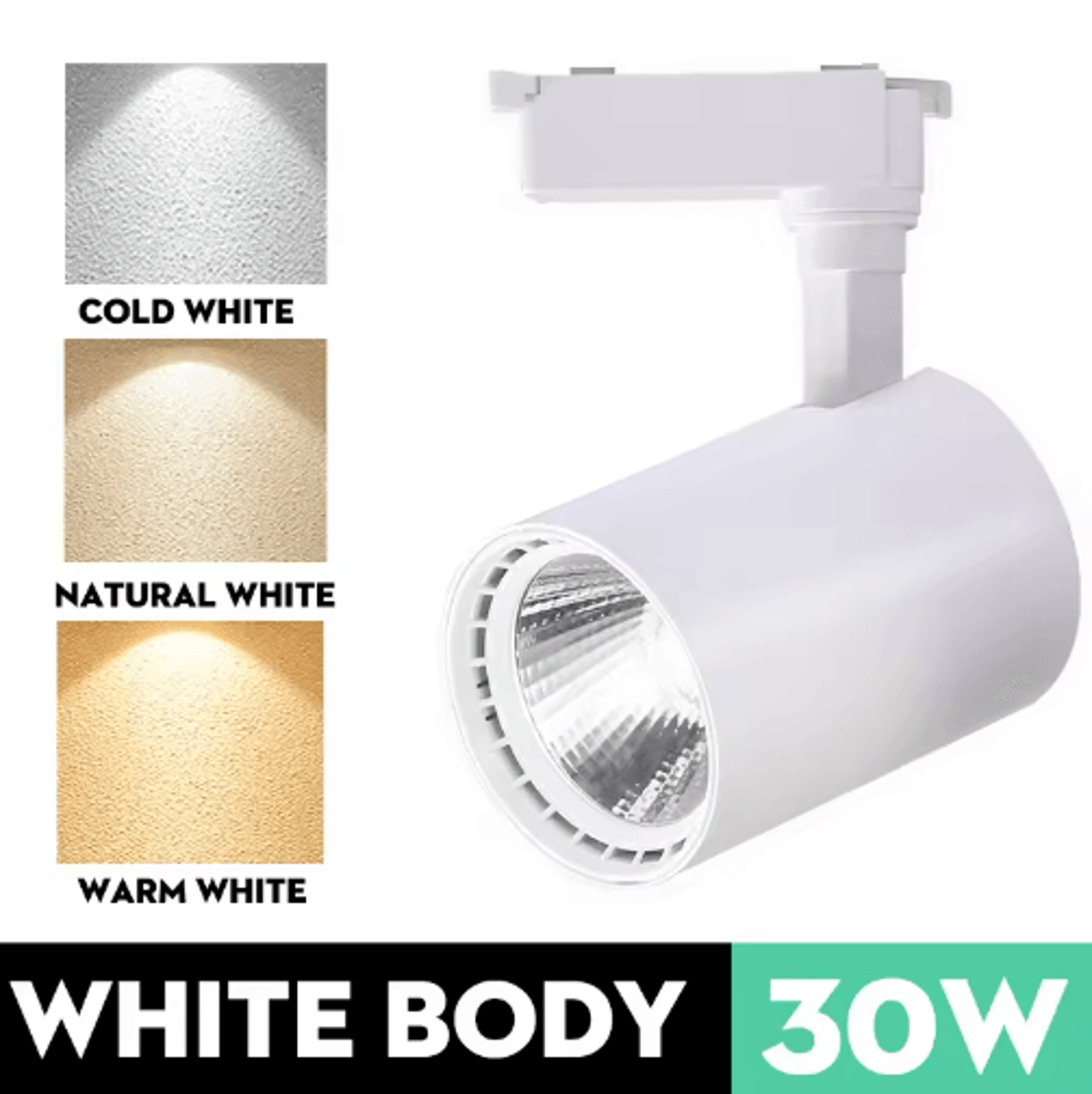 40W LED Track Spotlight  220V Ceiling Rail Floodlight For Home  Shop 15