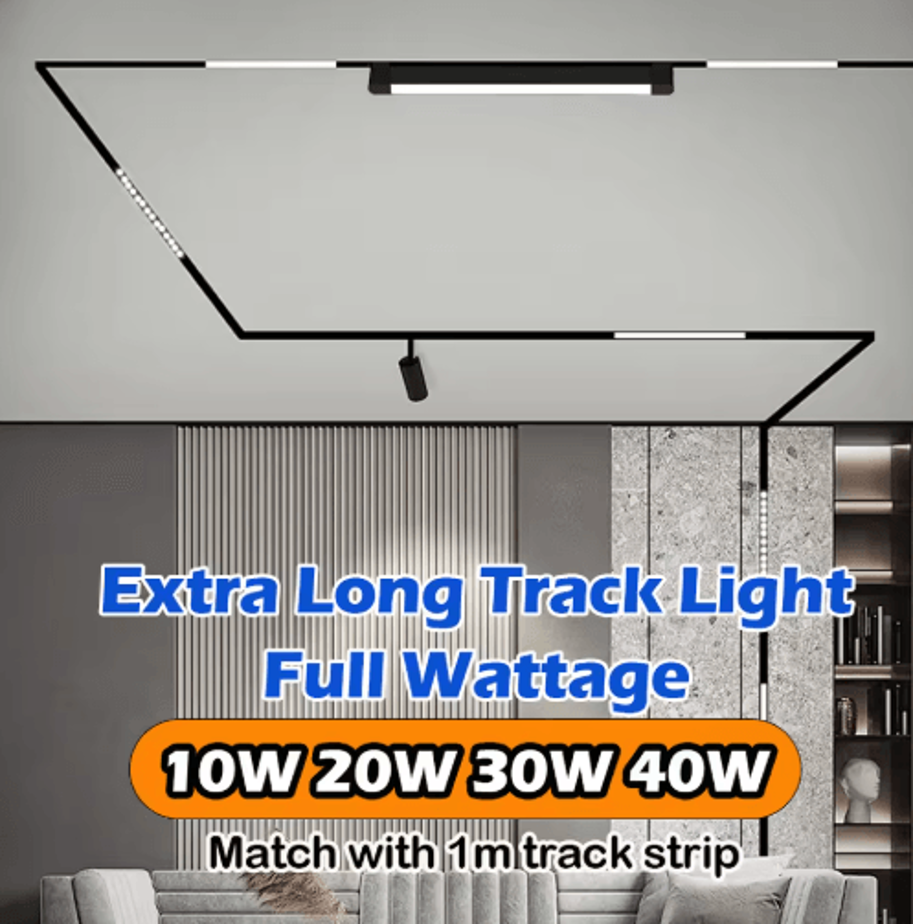 40W LED Track Spotlight  220V Ceiling Rail Floodlight For Home  Shop 19