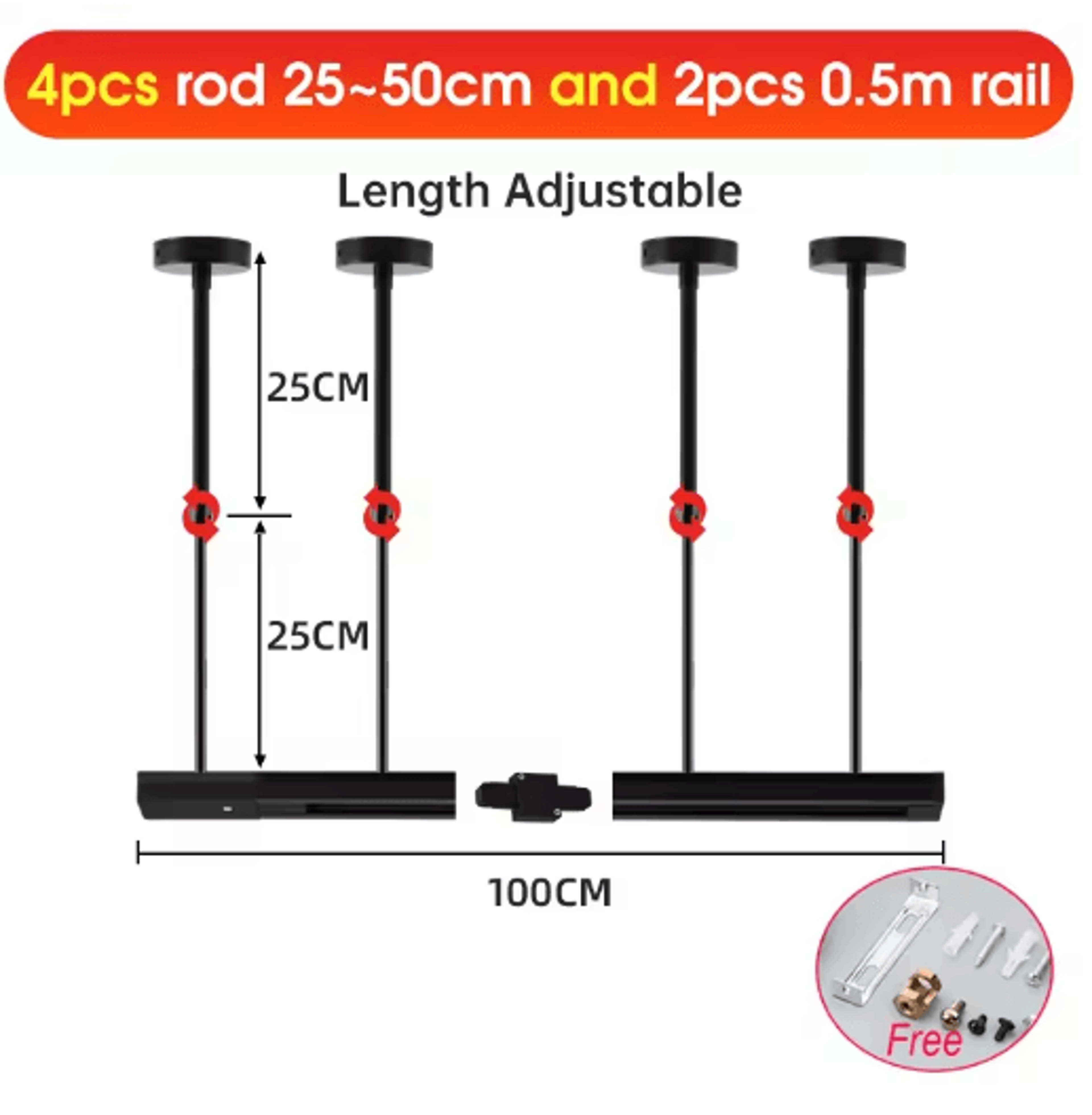 20W30W40W LED Track Lighting Set  220V Ceiling Rail Spotlights 5
