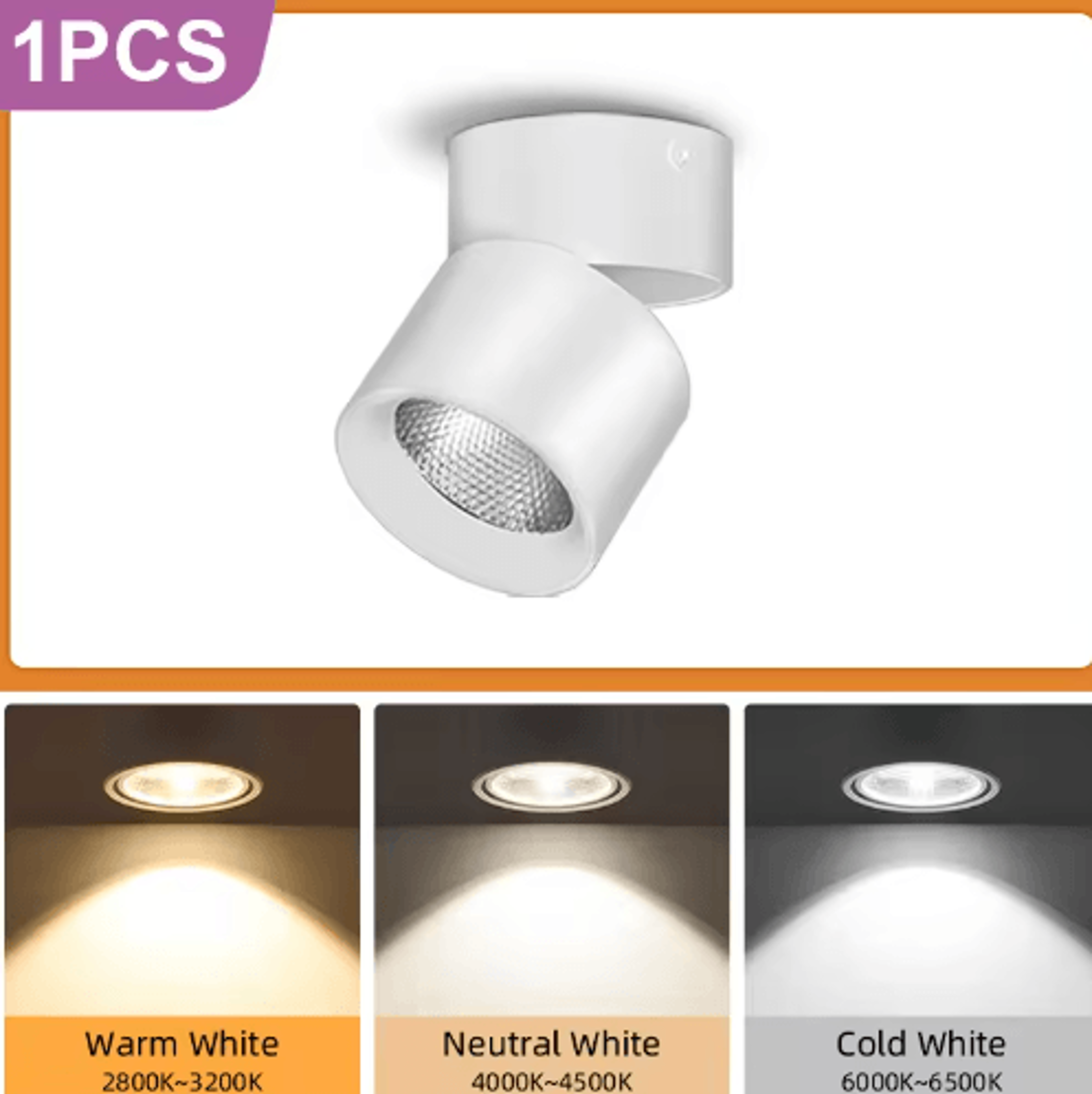 10W15W Foldable LED Ceiling Spotlight  Aluminum Surface Mounted Downlight 6