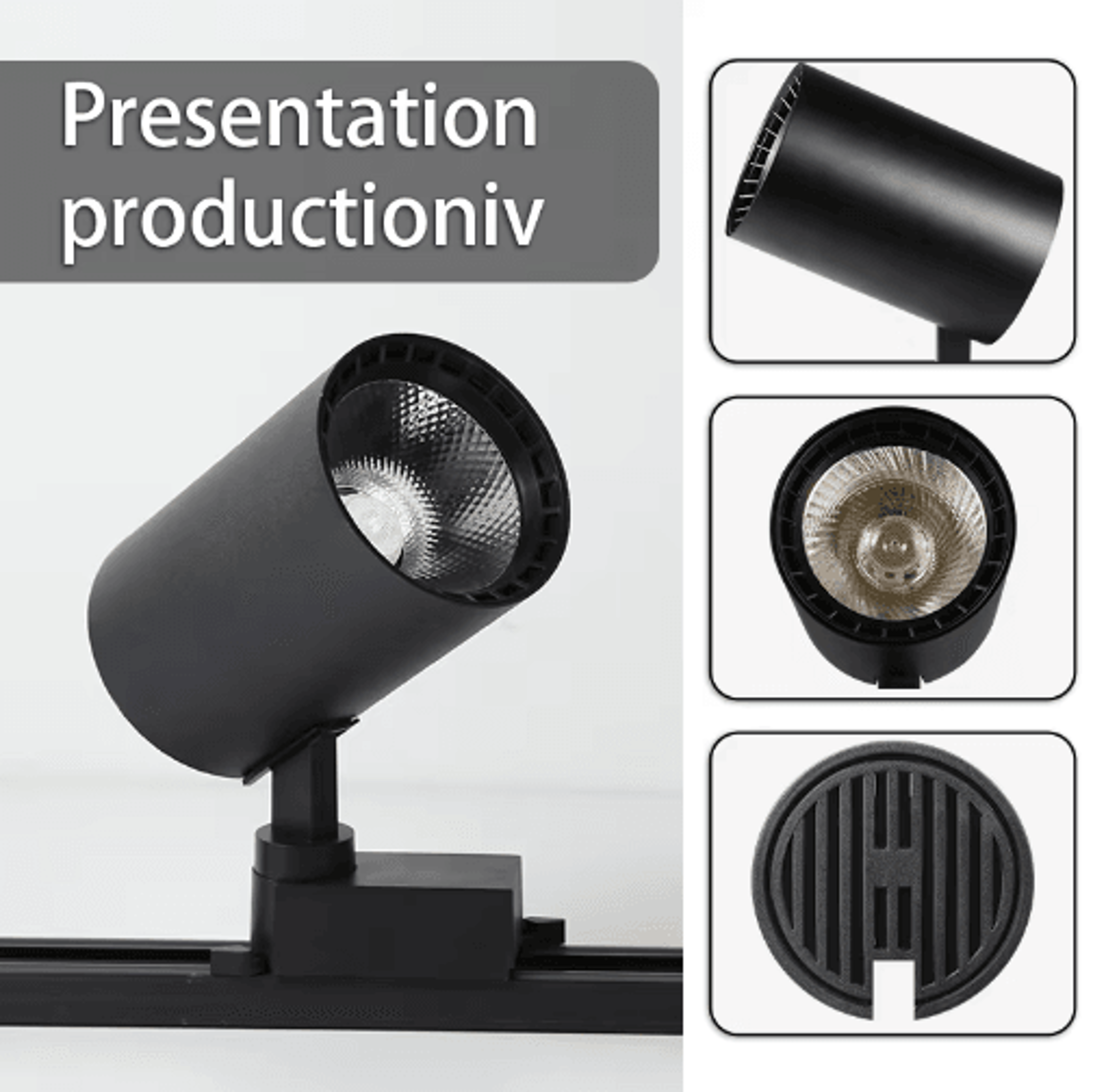 110V Tricolor LED Track Lighting Set  Ceiling Rail Spotlights For Home  Shop 21