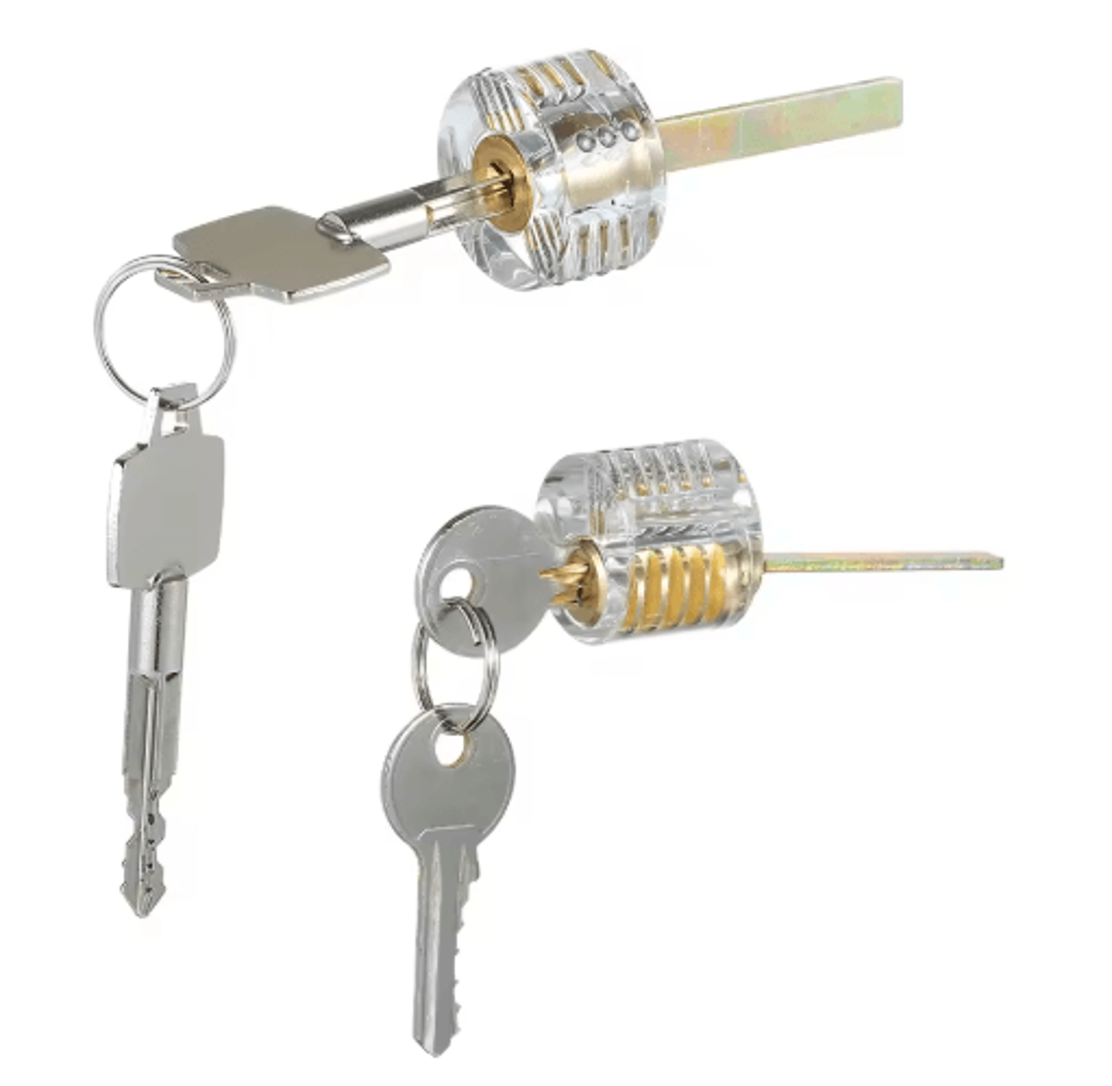8PCS Transparent Practice Lock Set  Visible Locksmith Training Kit For Beginners 5