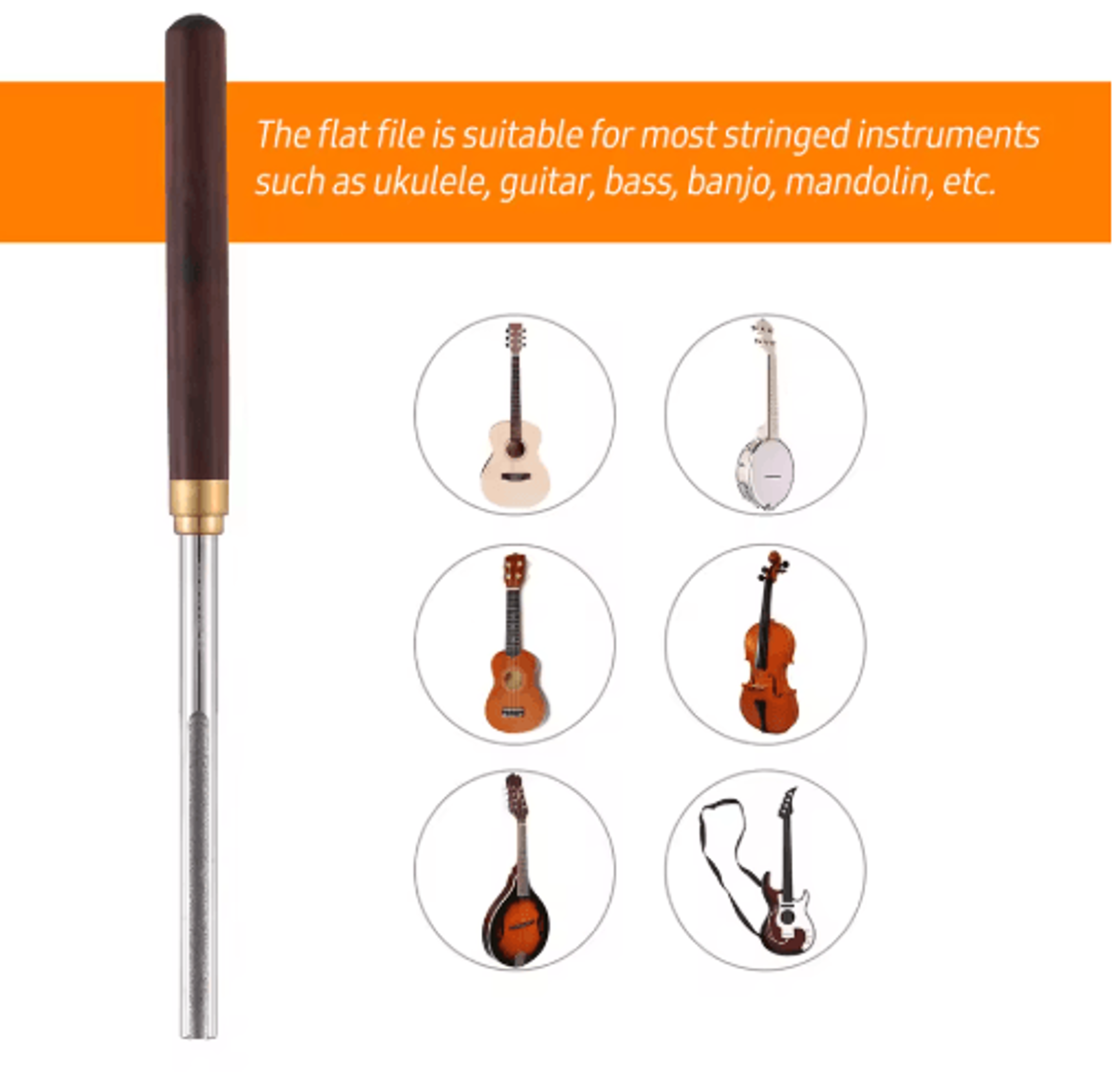 4-edge guitar fret crowning file – precision fret repair & maintenance tool