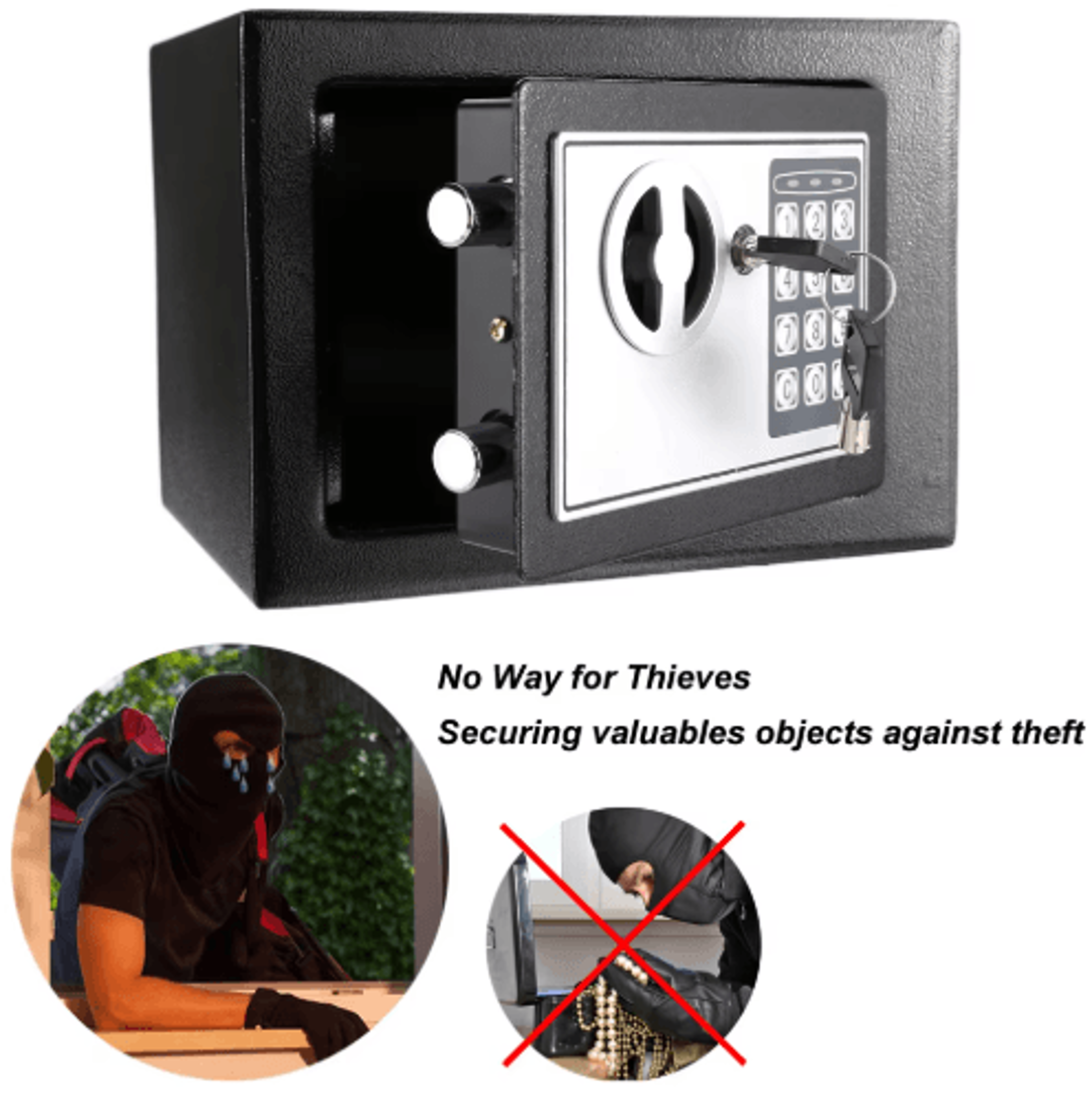 Digital Keypad Security Safe Box  AllSteel Electronic Lock Safe For Home  Office 4