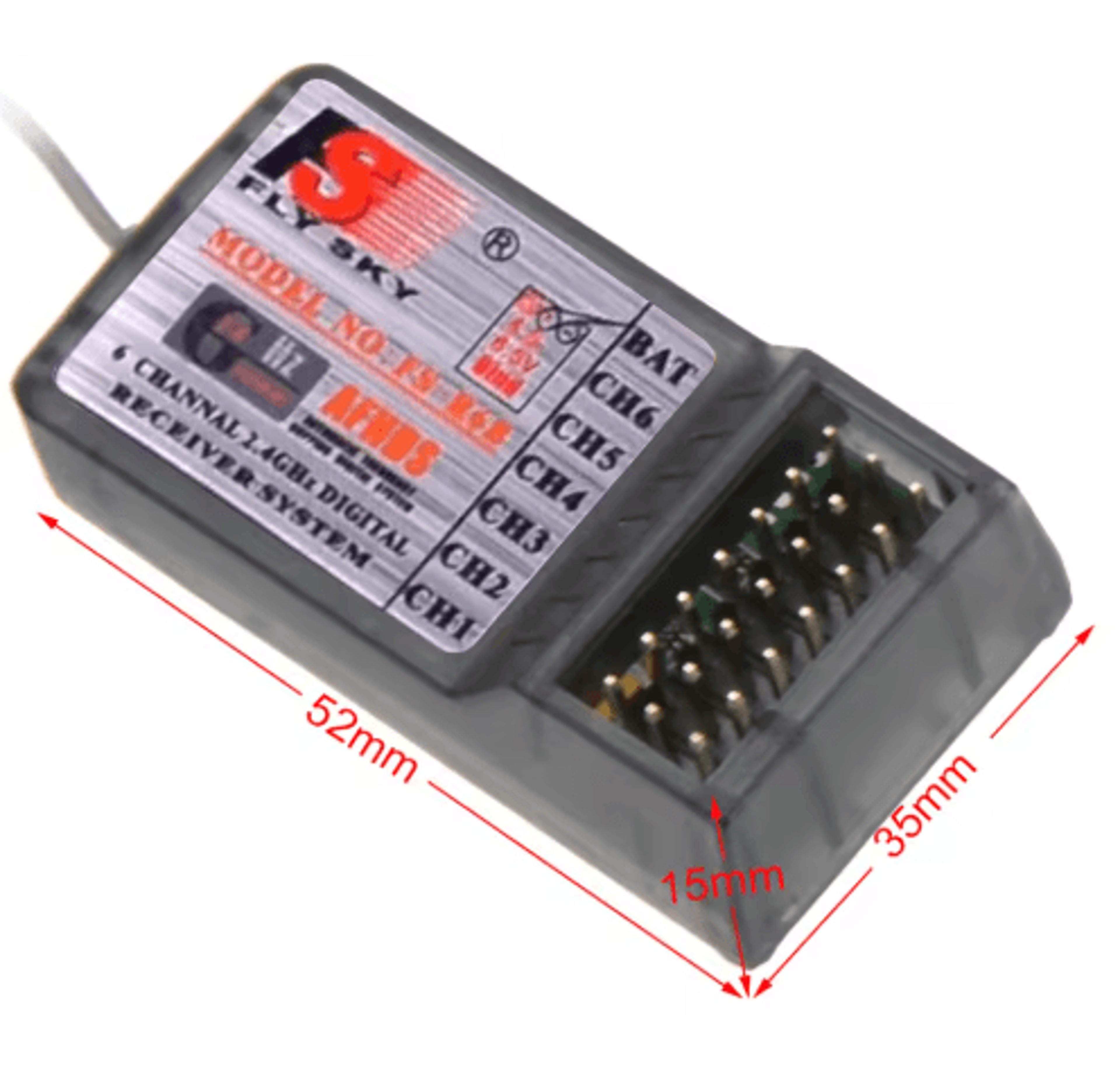 R6B 24GHz 6Channel RC Receiver  Compatible With FlySky Transmitters 2