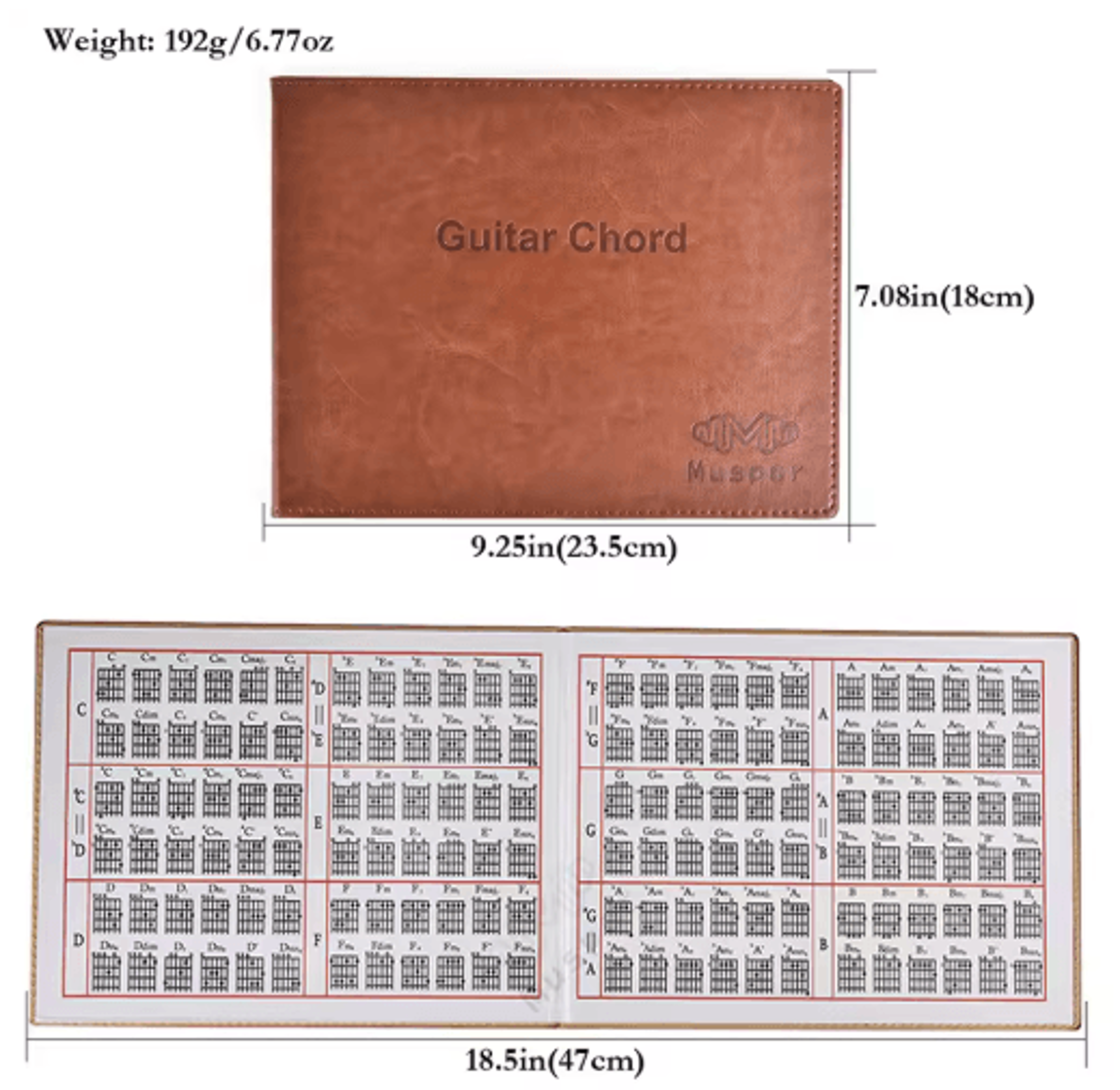6String Guitar Chord Book  Paperback Chord Chart For Acoustic Classical  Electric Guitar 1