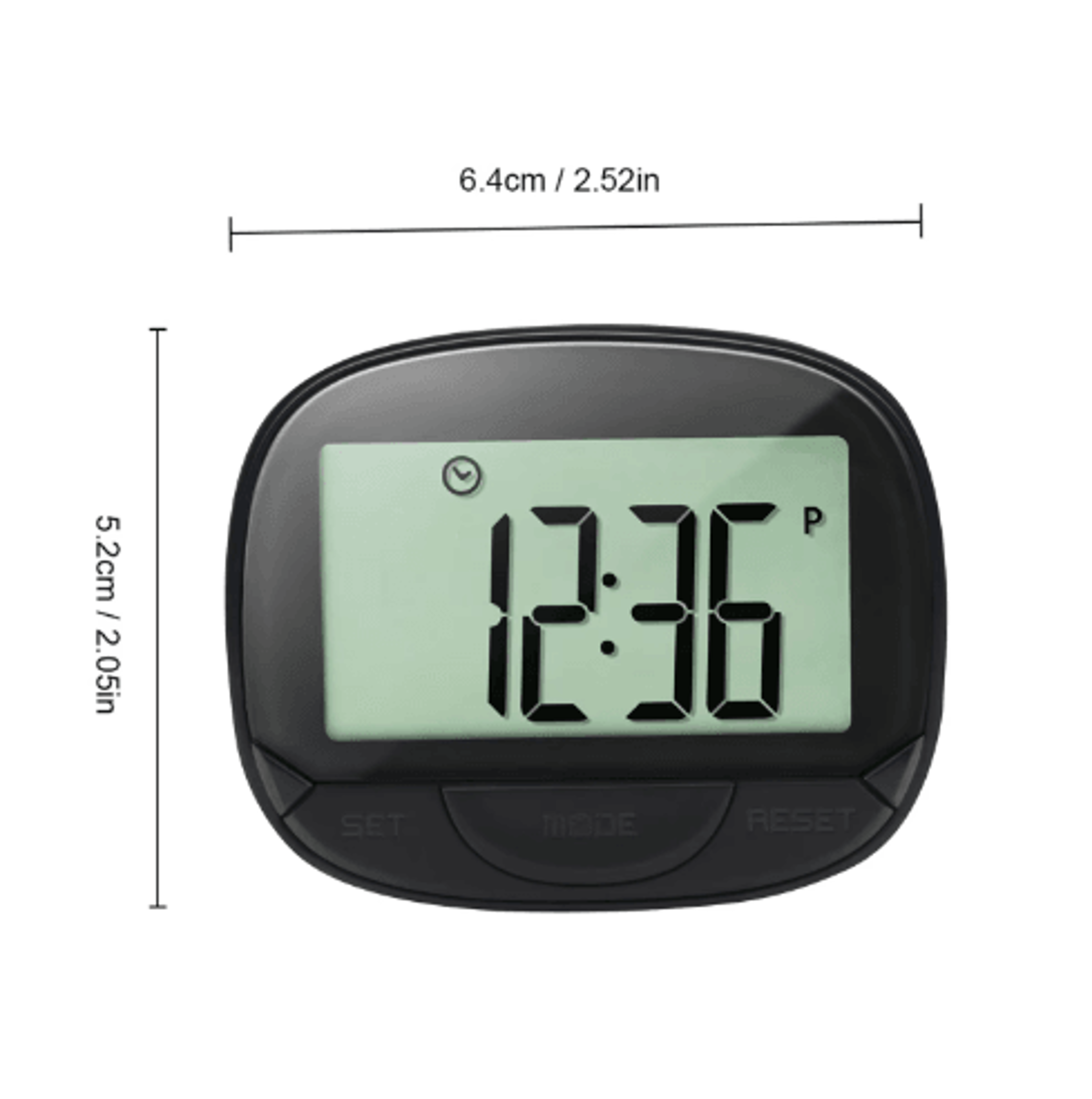 3D Digital Pedometer Step Counter  Portable Fitness Tracker With Clip 4