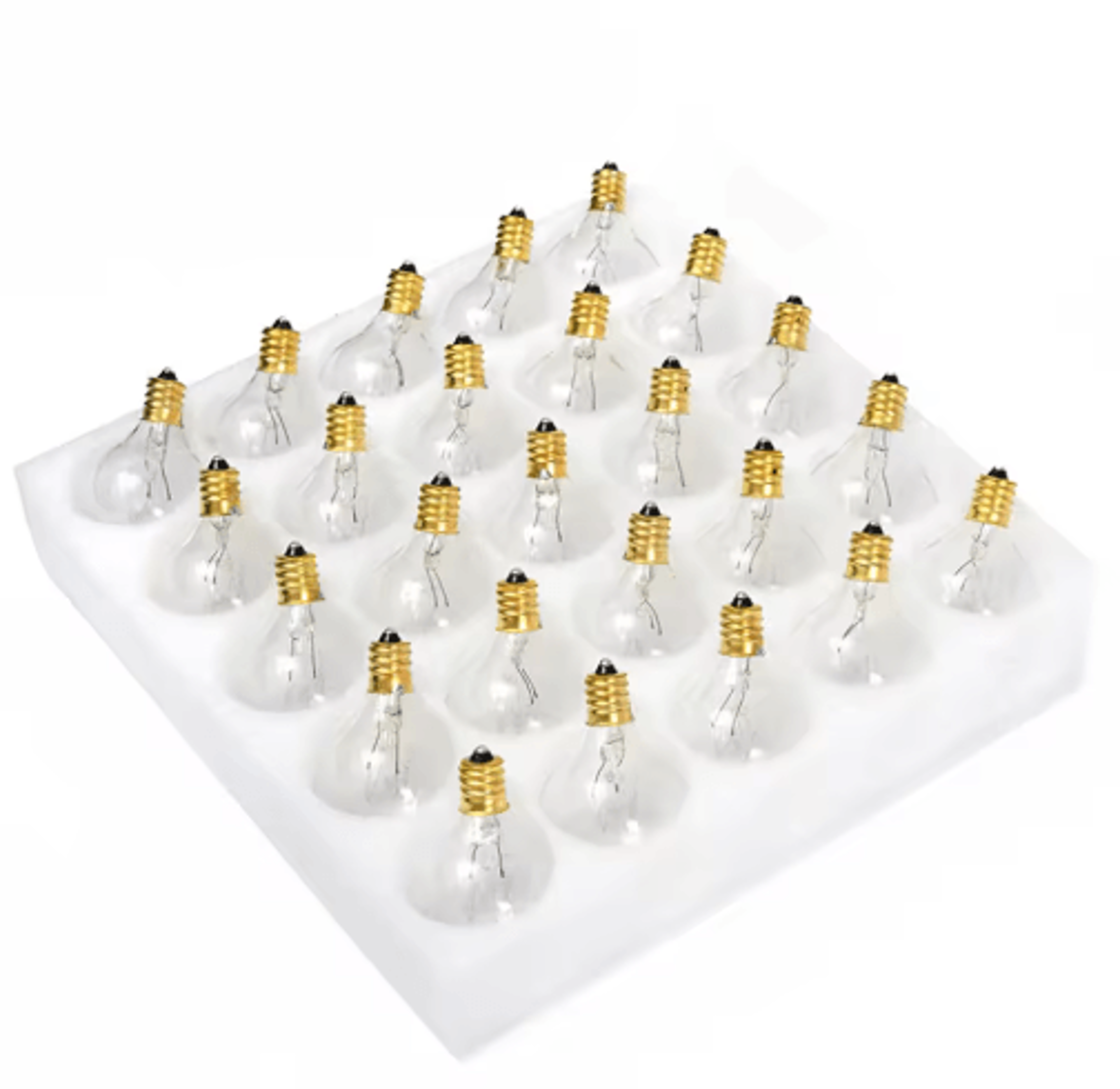 25pcs g40 clear globe light bulbs – 7w e12 tungsten replacement bulbs for patio string lights
