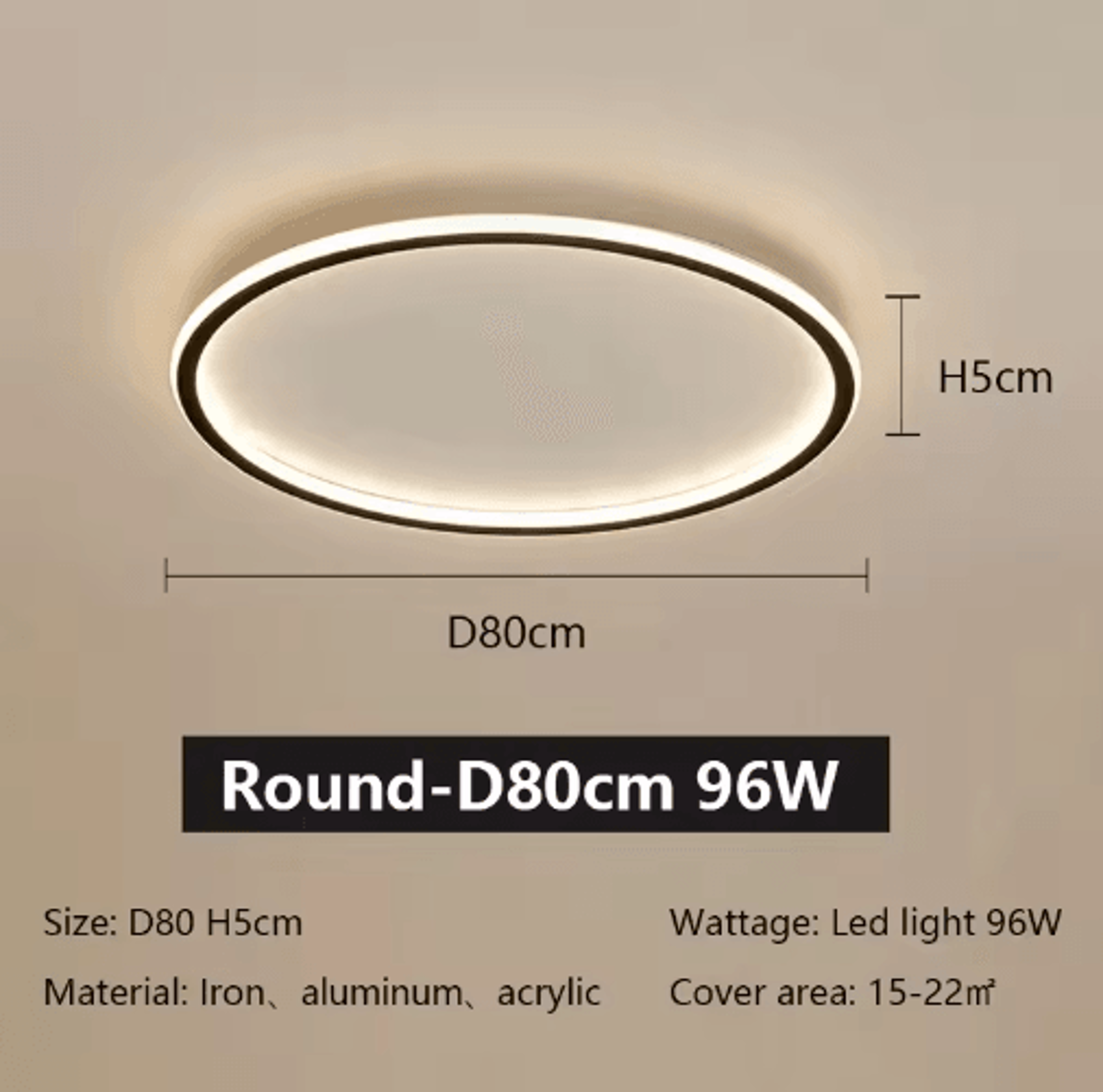 AuroraRealm UltraThin LED Ceiling Light  Modern Remote Control Lamp For Home 5