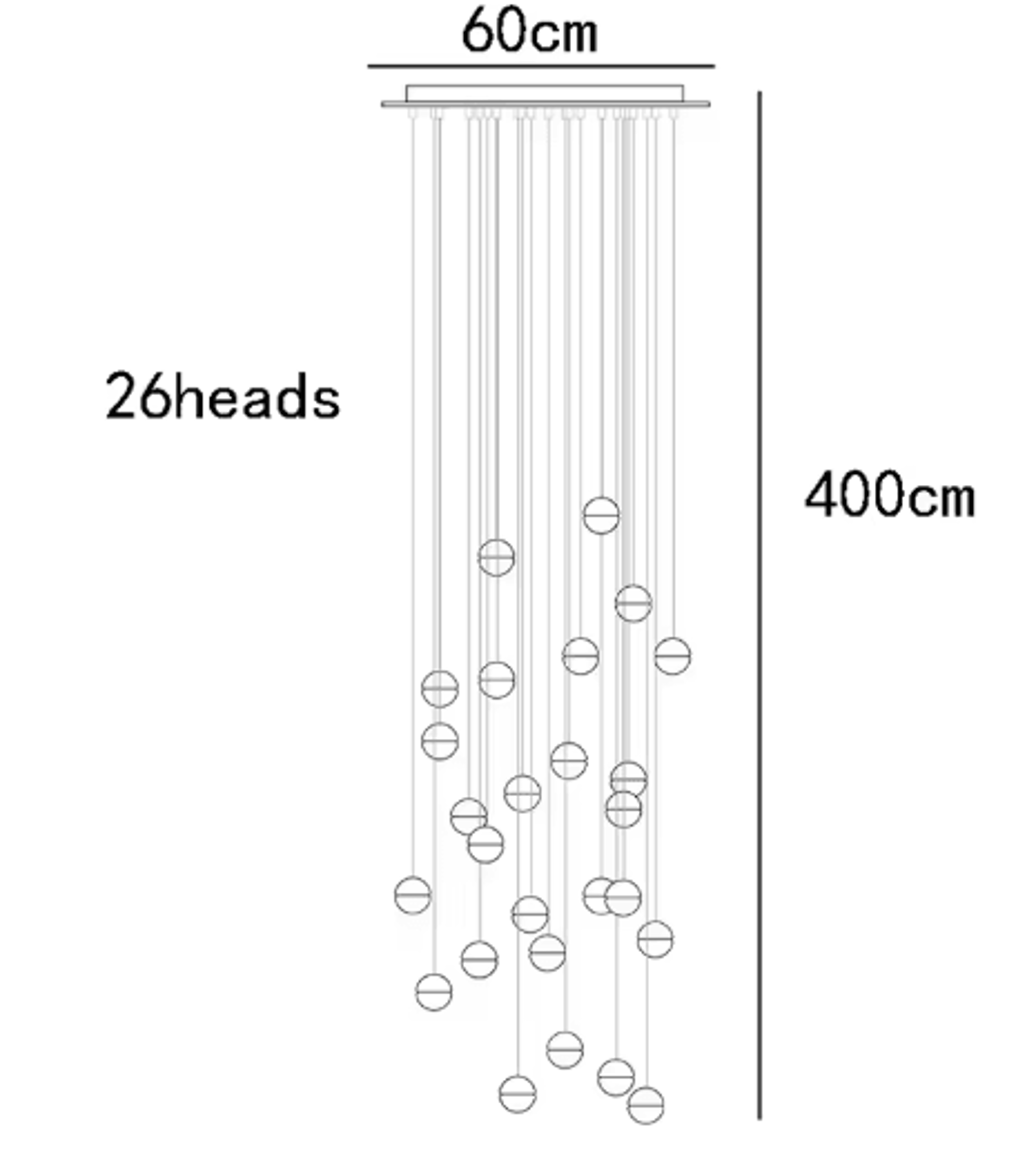 Modern Decorative Chandelier  Elegant Indoor Ceiling Light For Staircase Living Room  Dining Room 6