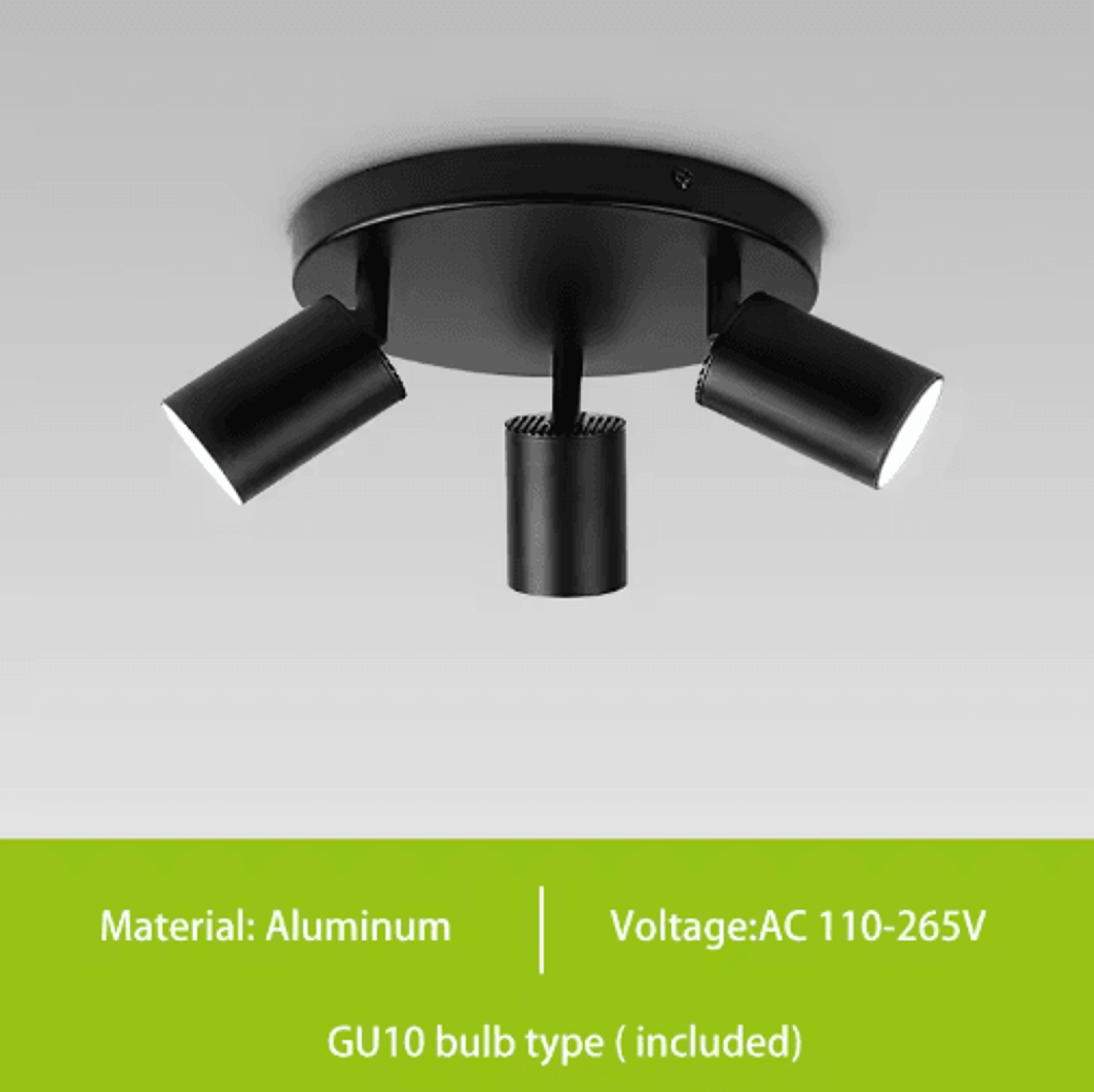 GU10 LED Track Spotlight  3Color COB Ceiling Light For Home  Commercial Spaces 1