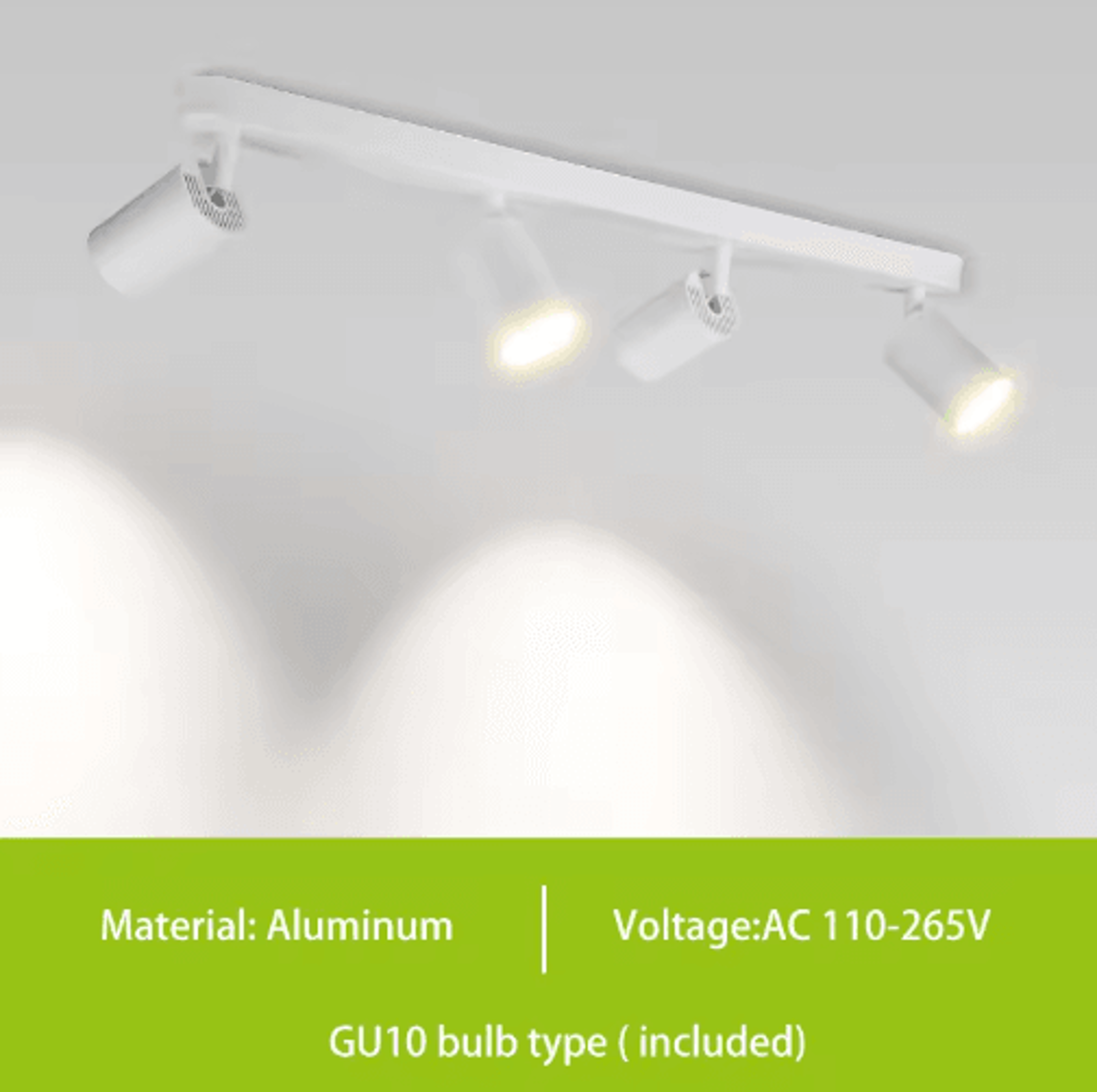 GU10 LED Track Spotlight  3Color COB Ceiling Light For Home  Commercial Spaces 7