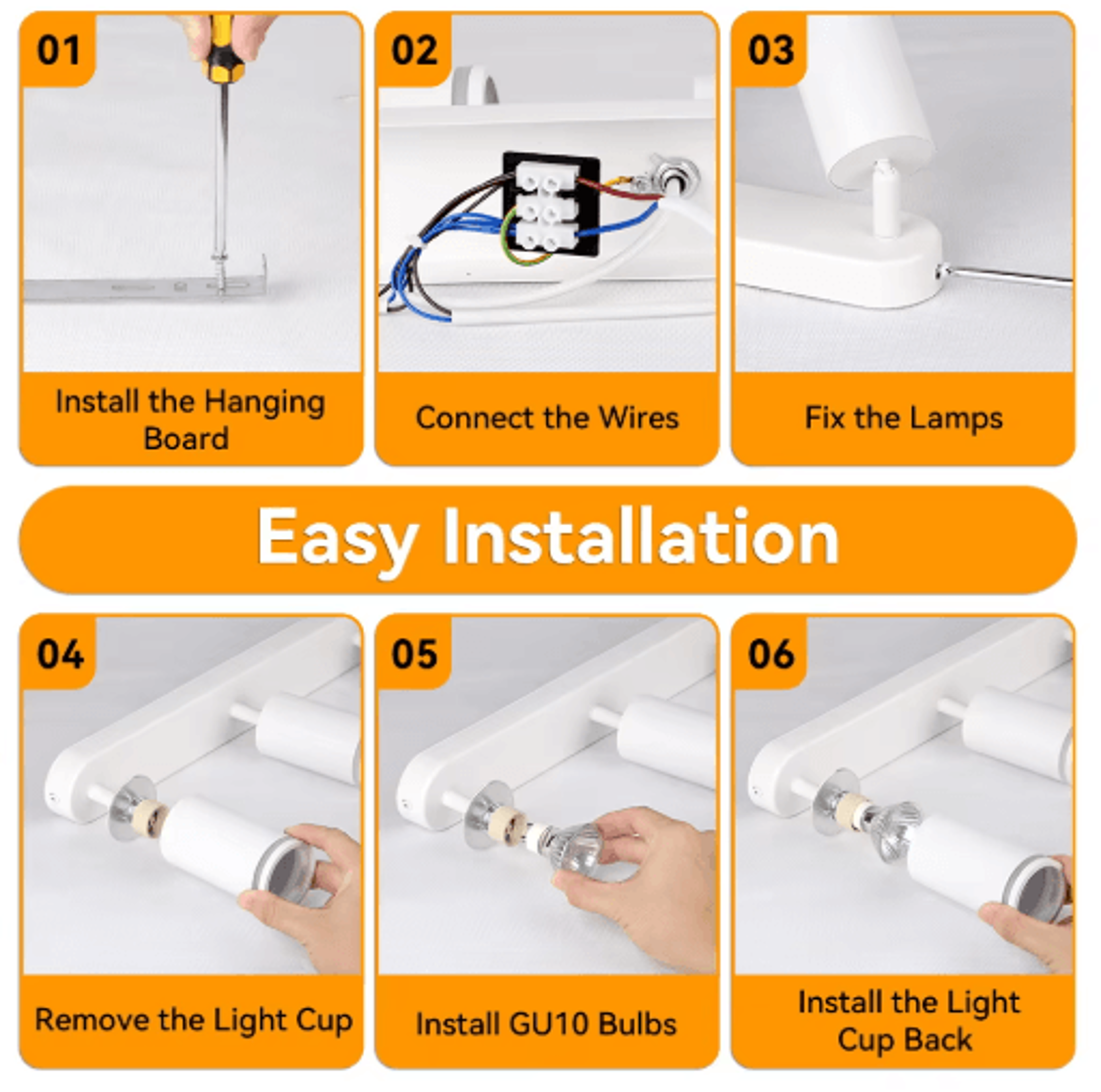 GU10 LED Track Spotlight  3Color COB Ceiling Light For Home  Commercial Spaces 12