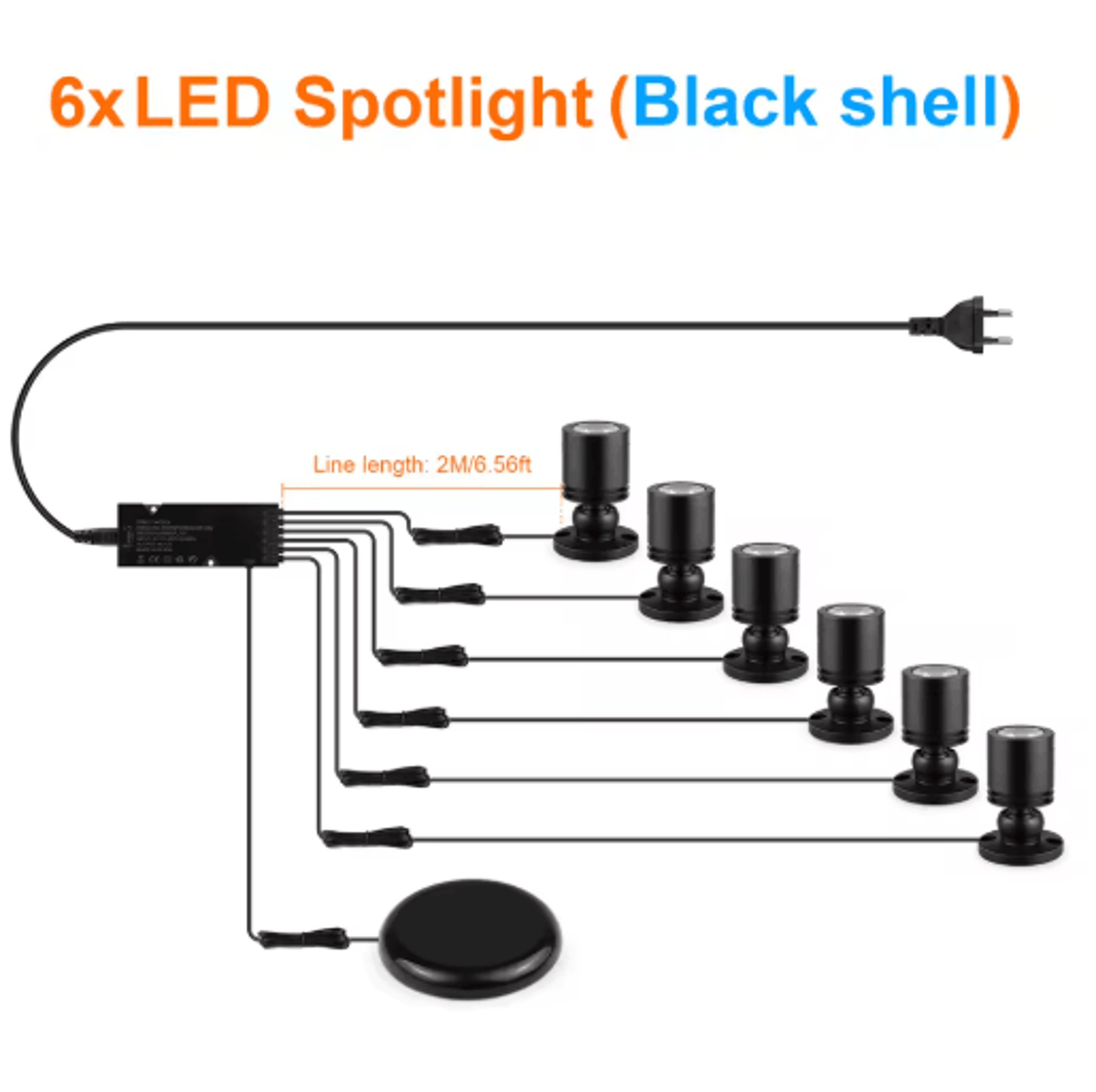 3W Touch Dimmable LED Spotlight  12V Mini Cabinet  Display Accent Light 4