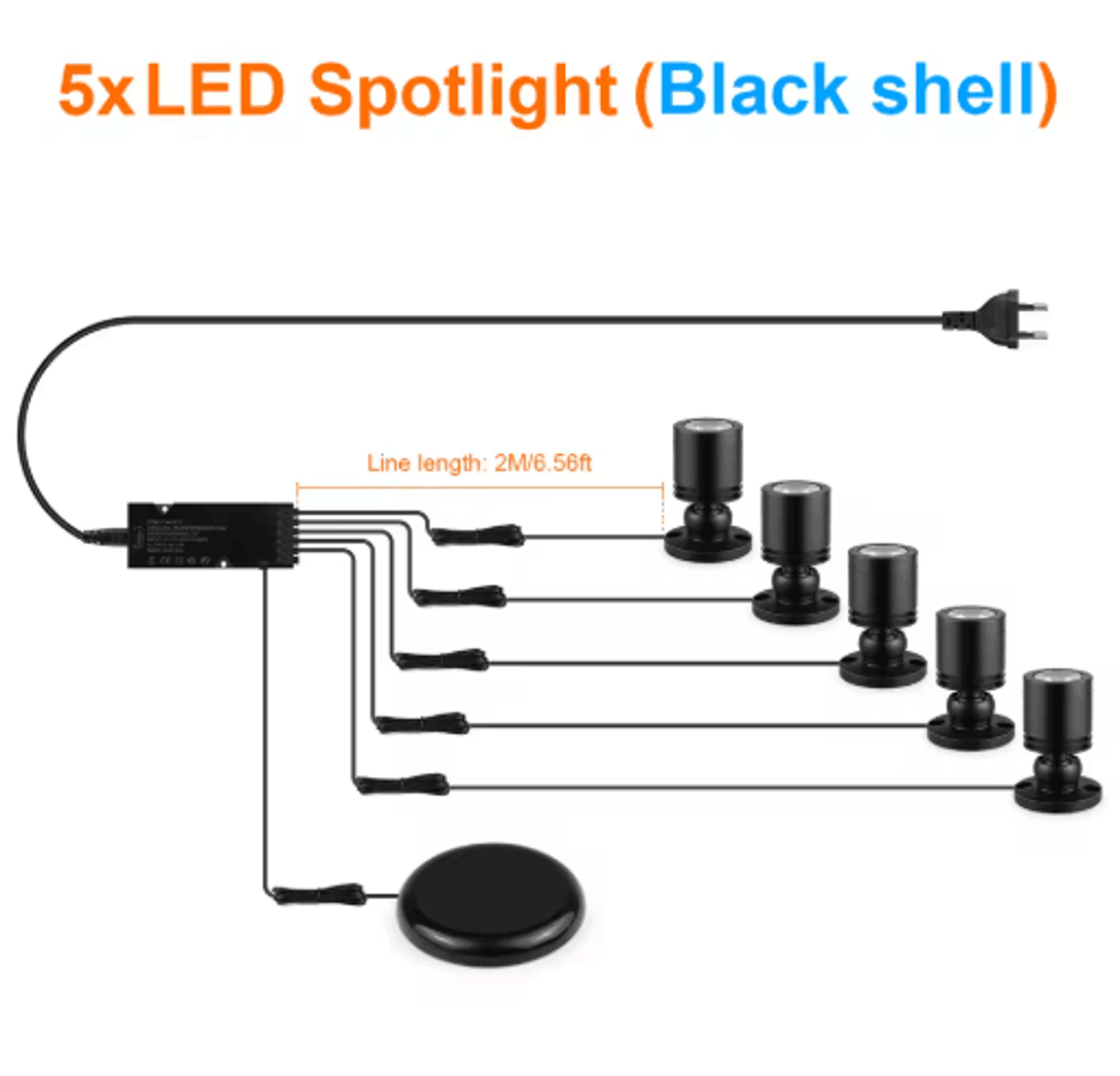 3W Touch Dimmable LED Spotlight  12V Mini Cabinet  Display Accent Light 1