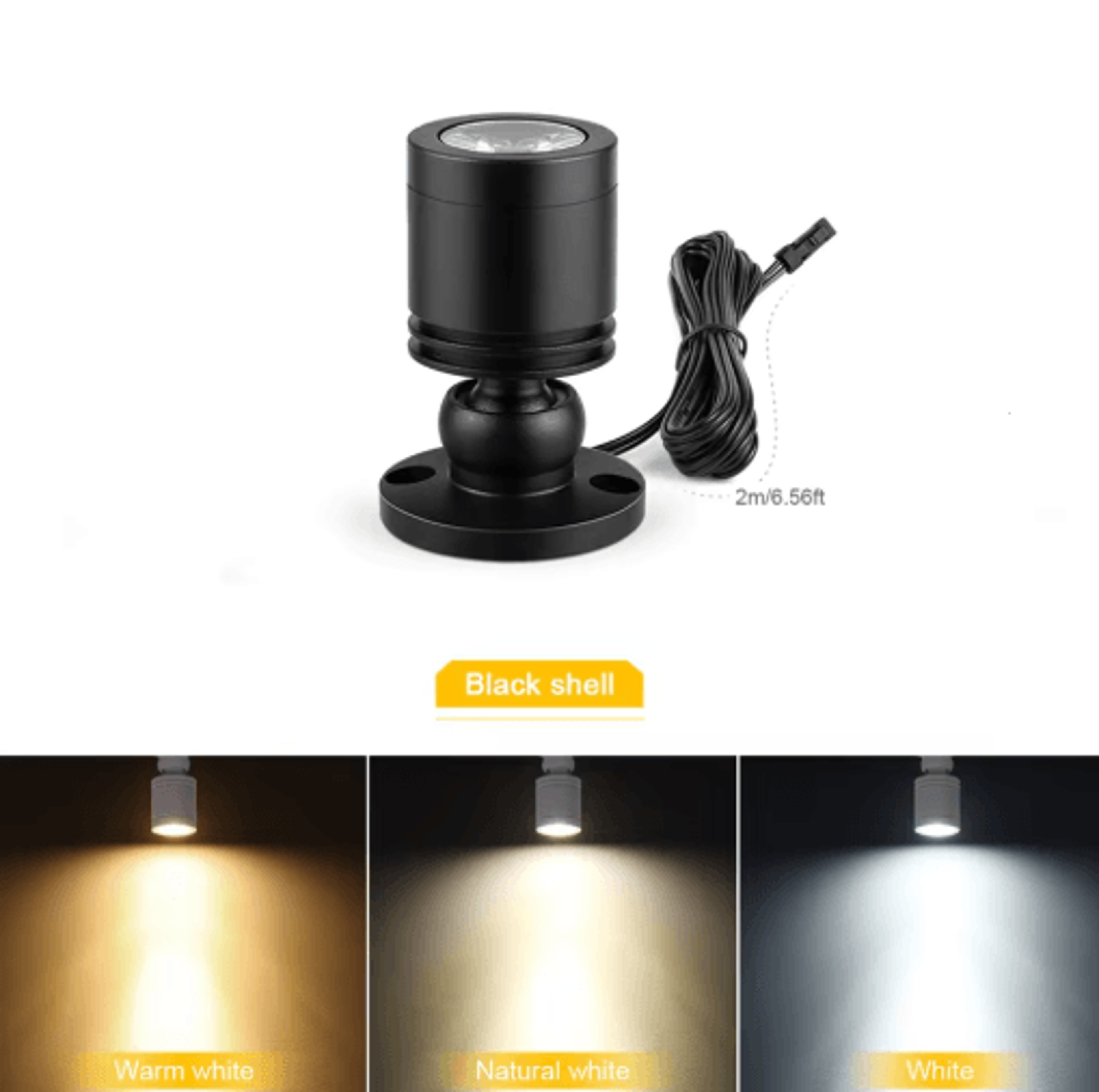 3W Touch Dimmable LED Spotlight  12V Mini Cabinet  Display Accent Light 10
