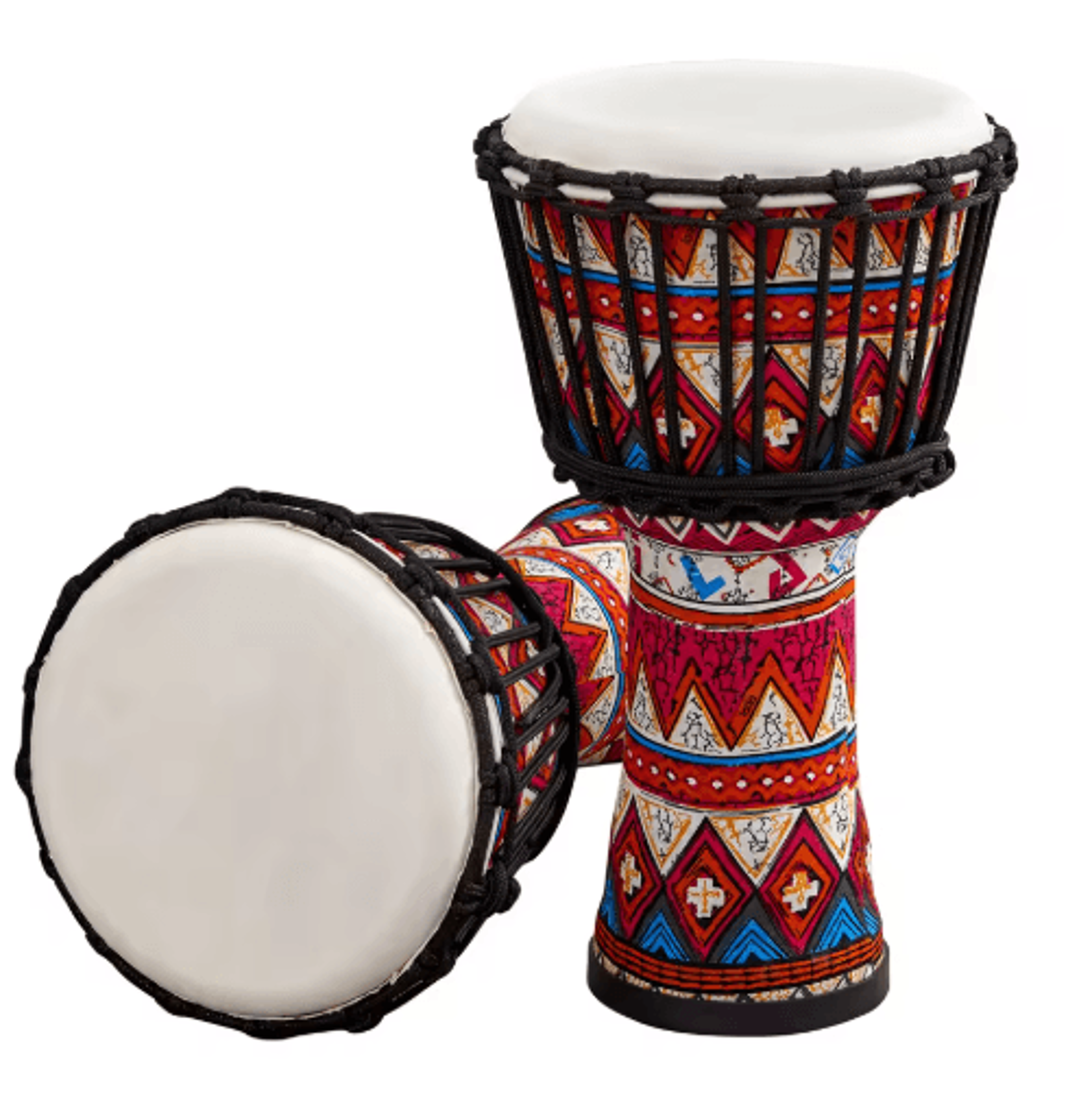 8-inch african djembe hand drum – portable percussion instrument with colorful patterns