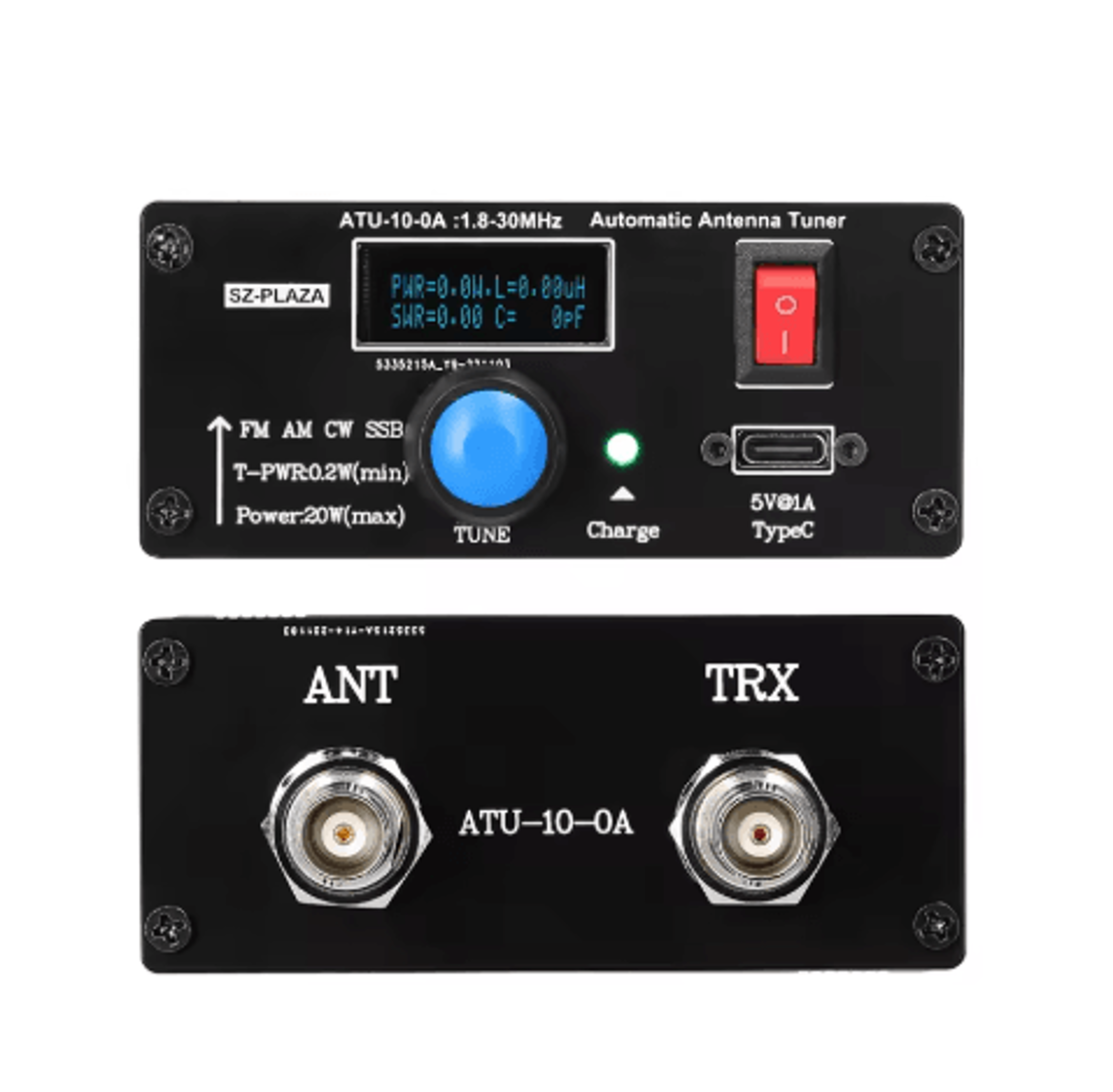 ATU100A 20W Automatic Antenna Tuner  1830MHz Shortwave SWR Meter 2