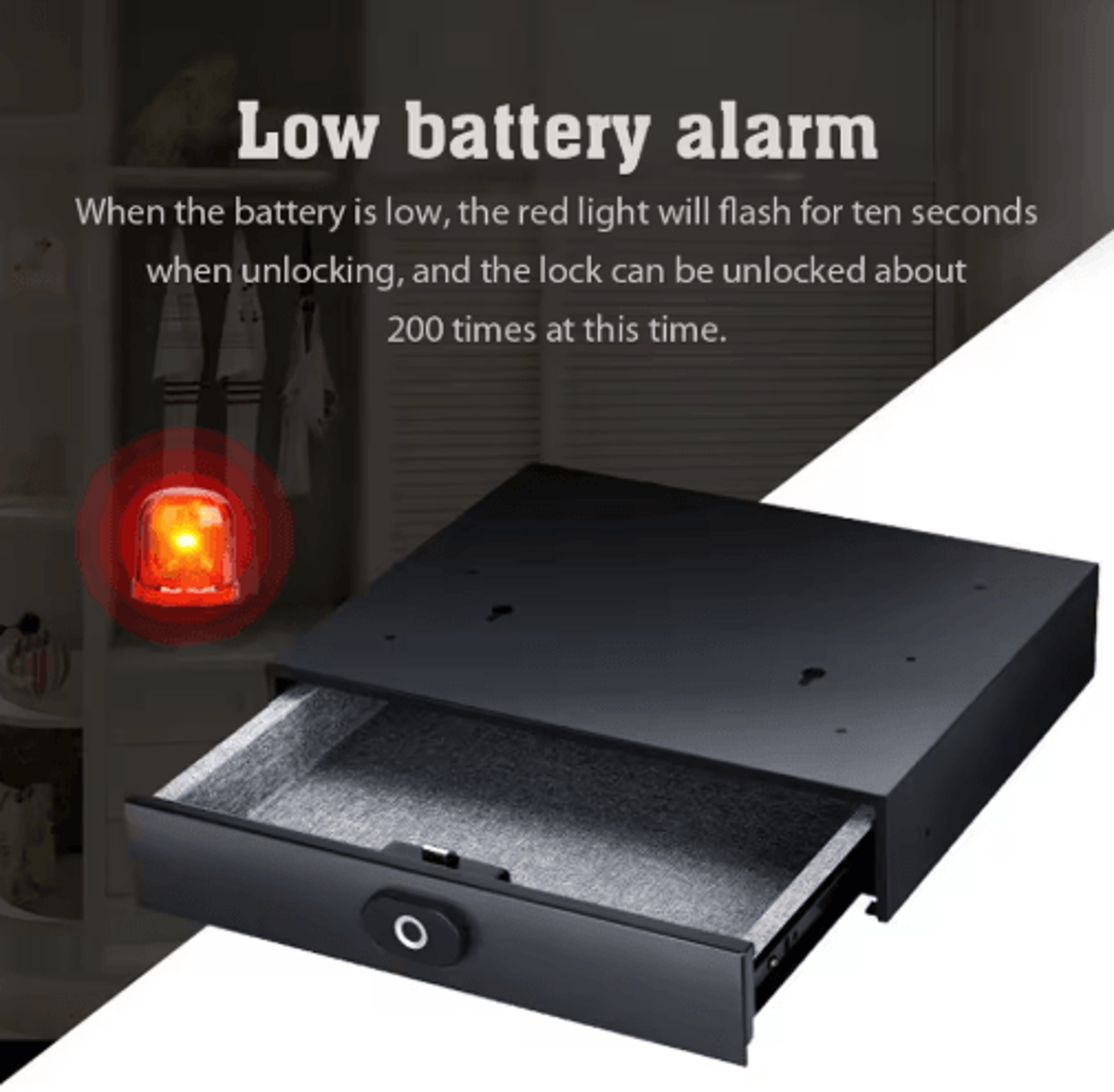 smart fingerprint drawer safe – hidden home security storage box