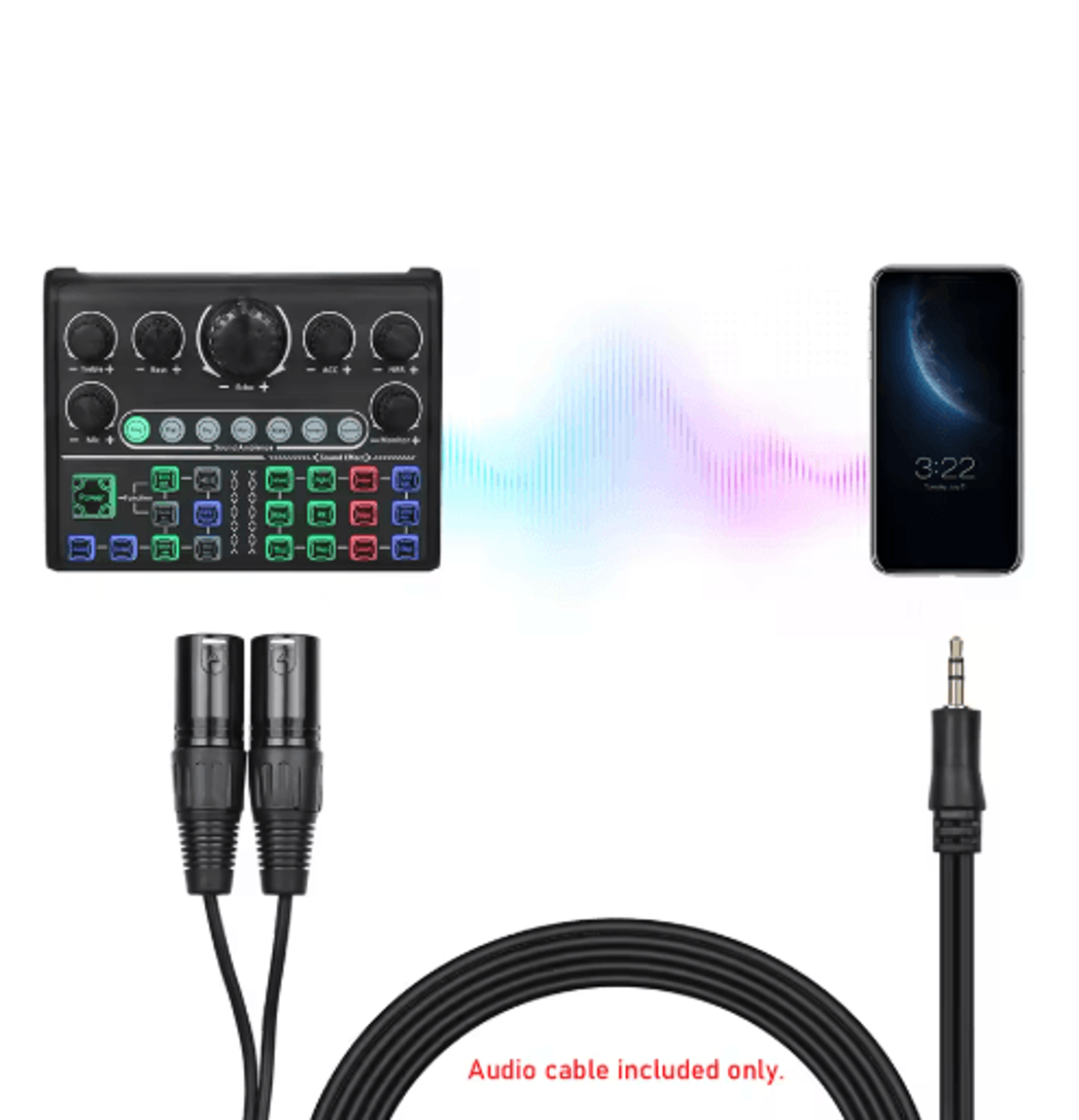 35mm Stereo To Dual XLR Audio Cable  MaleFemale Adapter For Mixers  Speakers 5