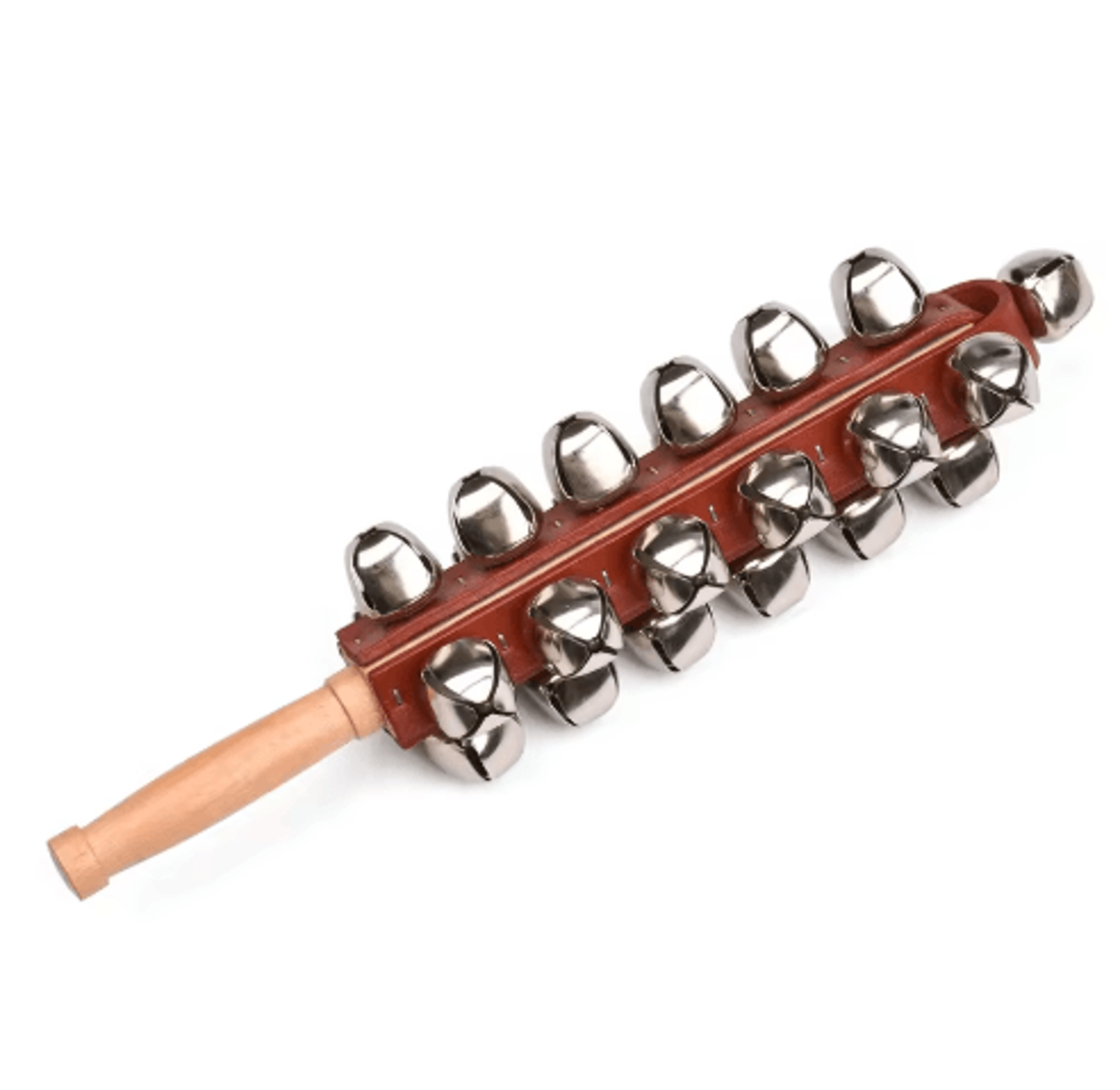 wooden hand jingle bells – christmas sleigh bell percussion shaker